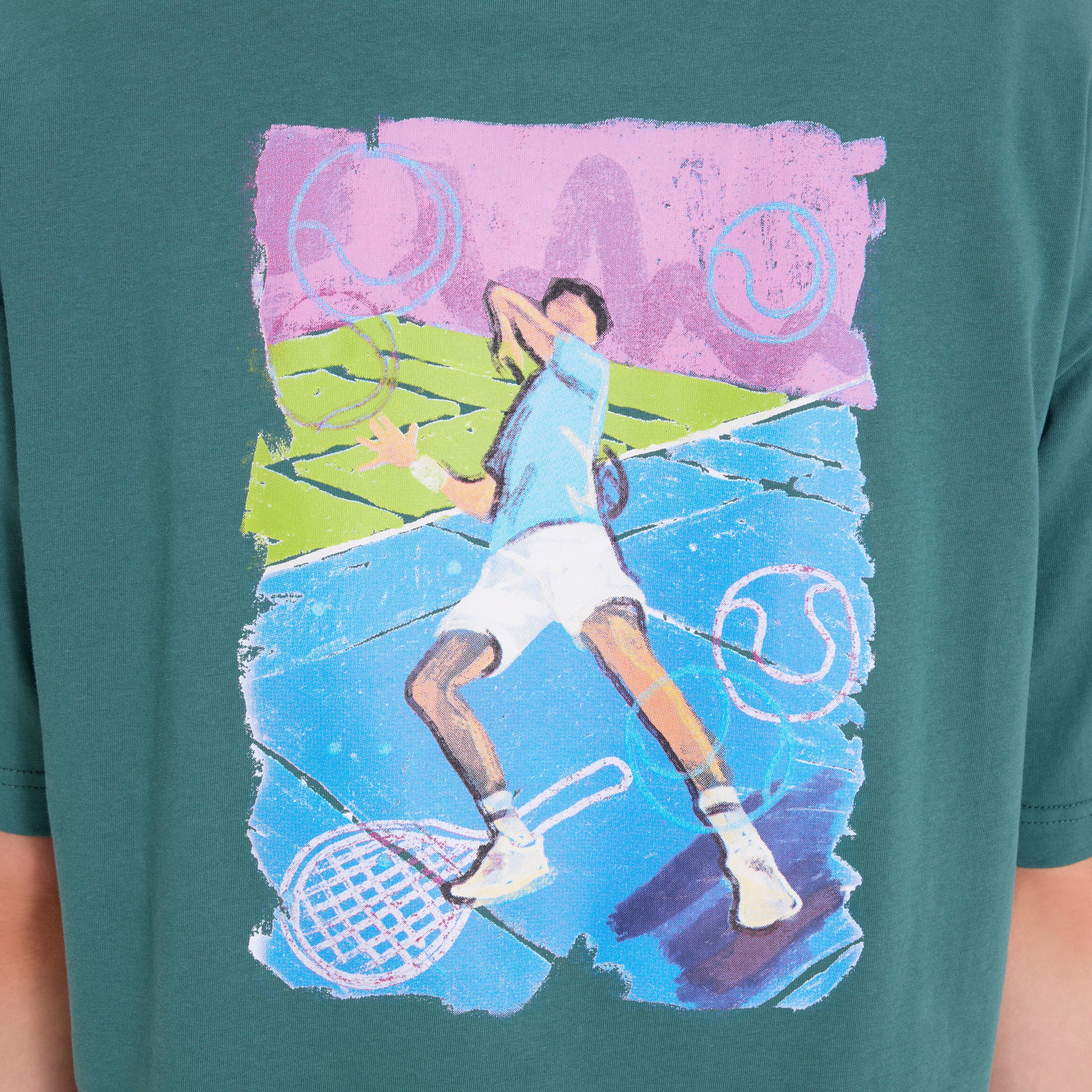 Unisex Australian Open Baseline T-Shirt Green - Image 3