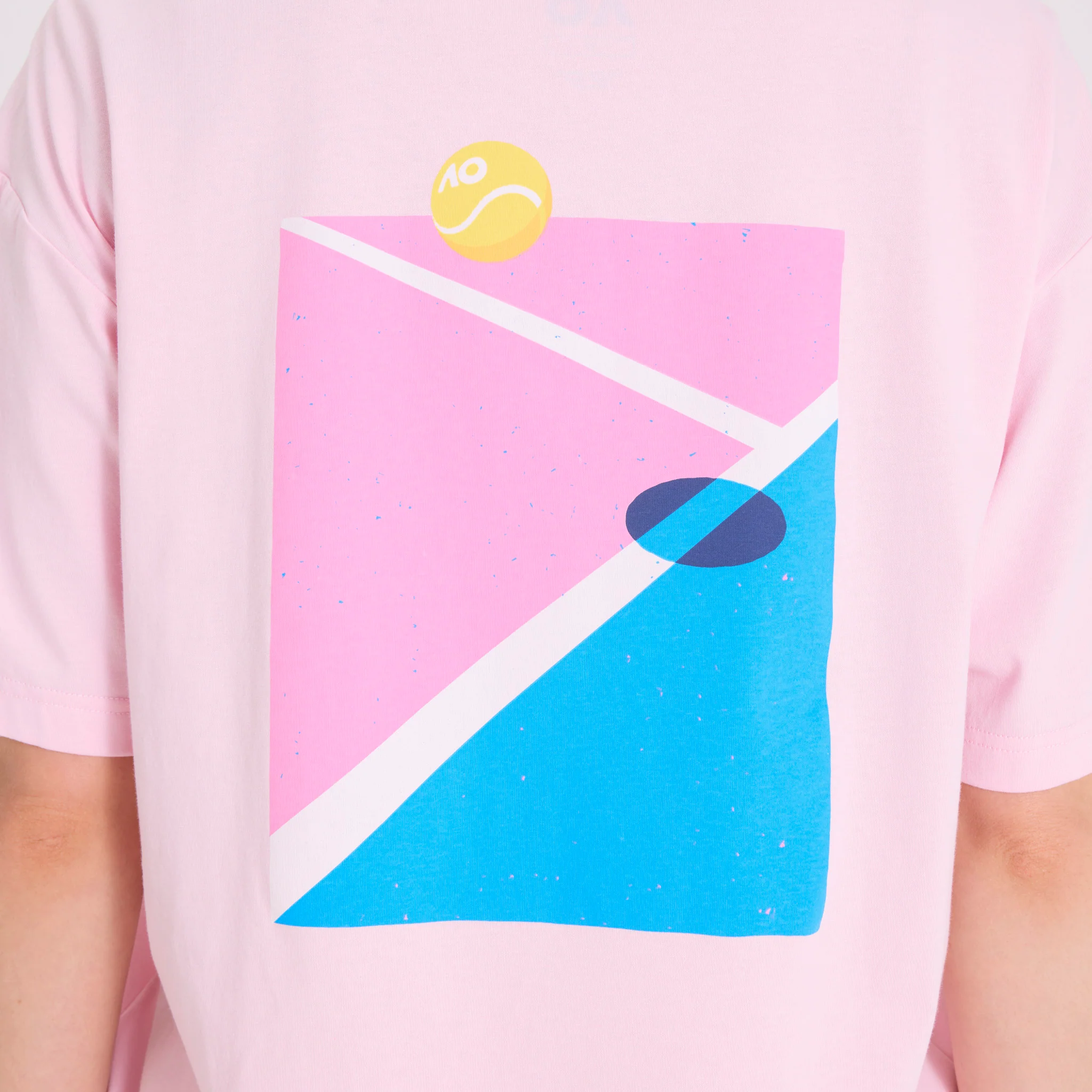 Unisex Australian Open Court Backprint T-Shirt Pink - Image 3