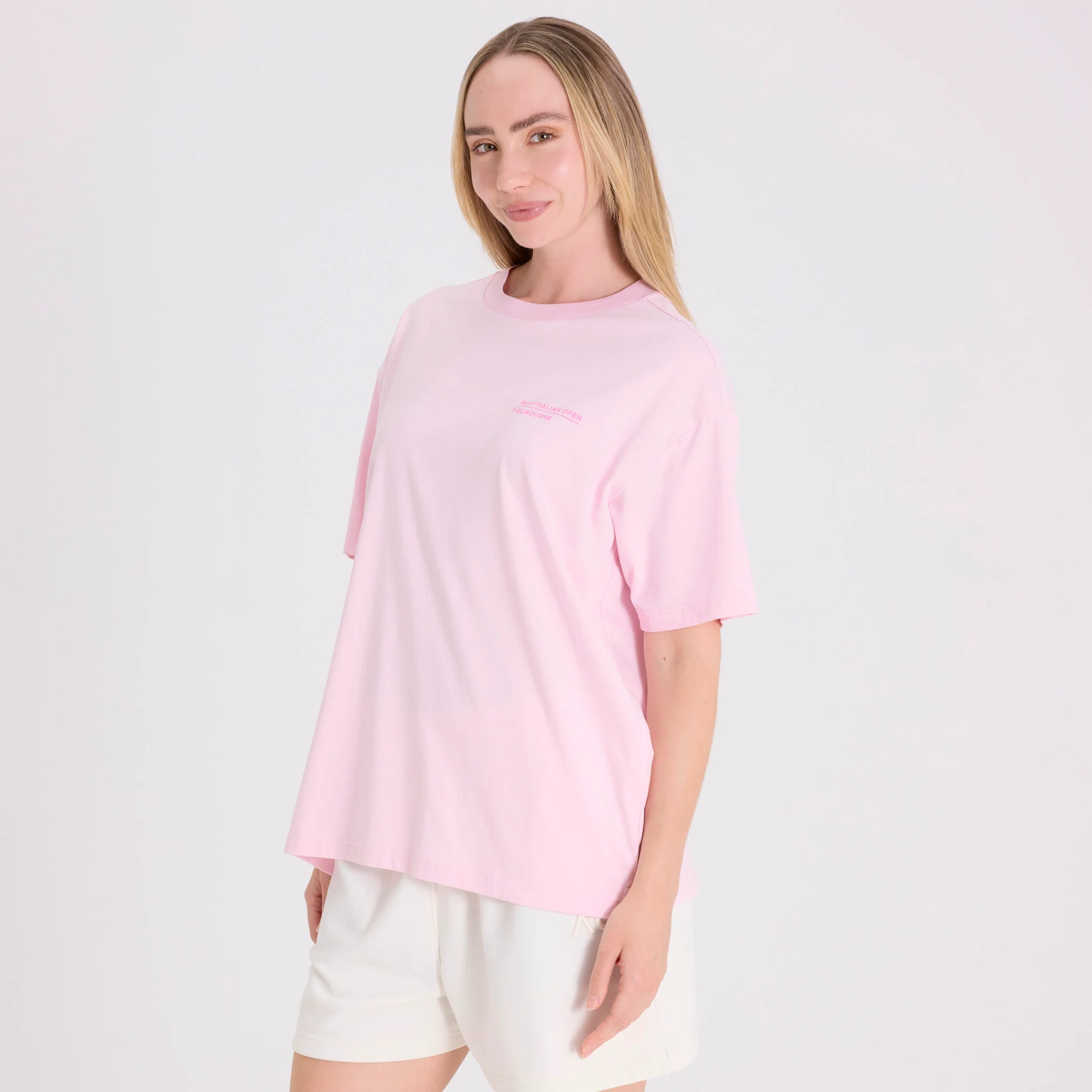 Unisex Australian Open Court Backprint T-Shirt Pink - Image 4