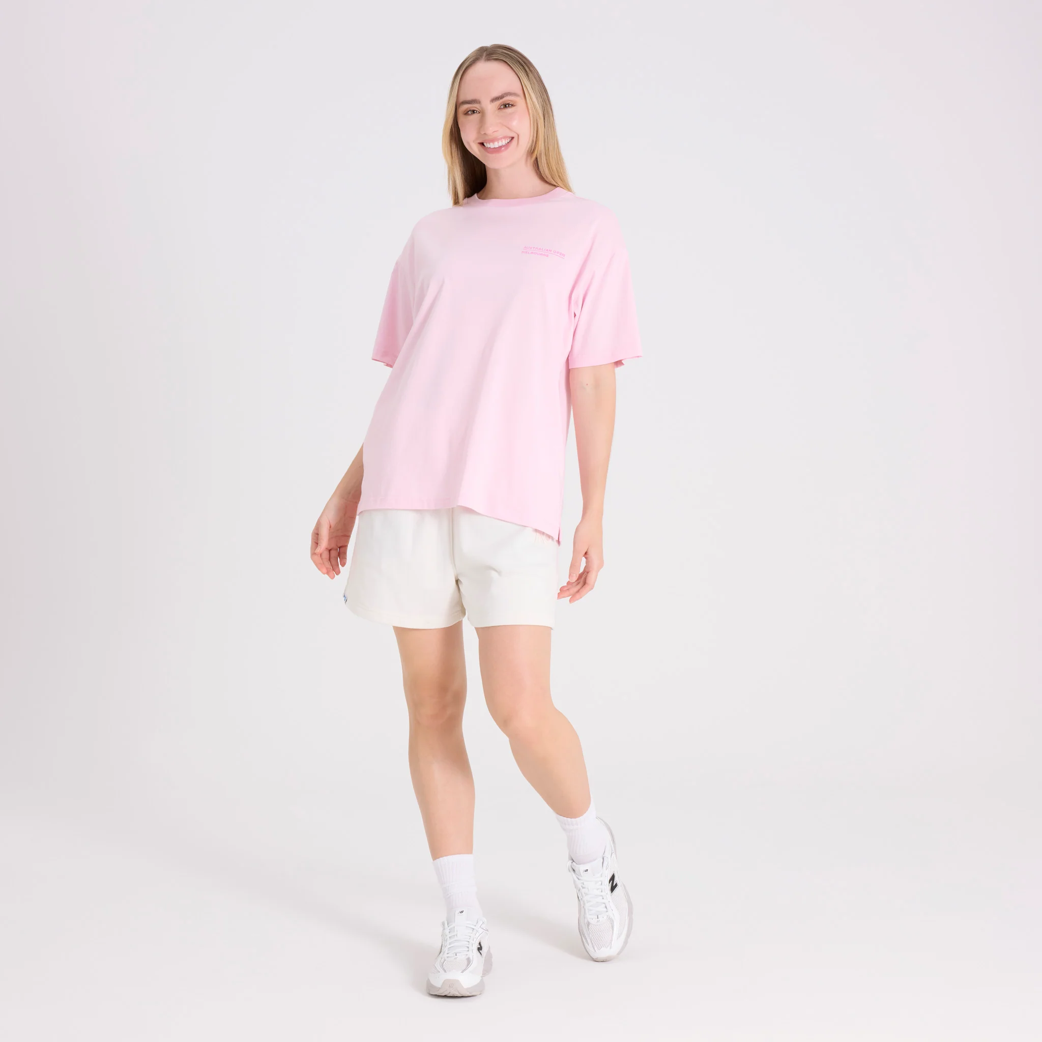 Unisex Australian Open Court Backprint T-Shirt Pink - Image 6