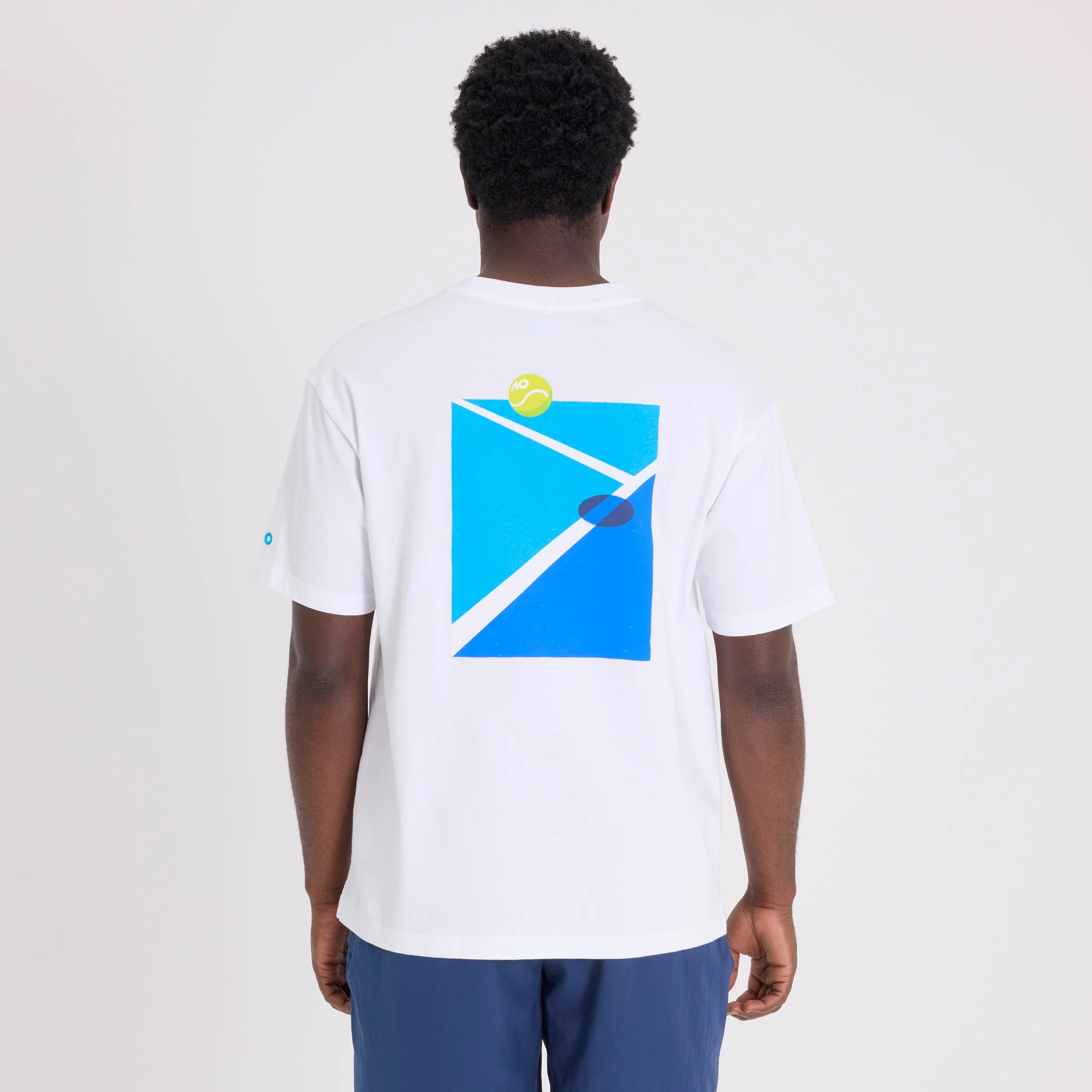 Unisex Australian Open Court Backprint T-Shirt White