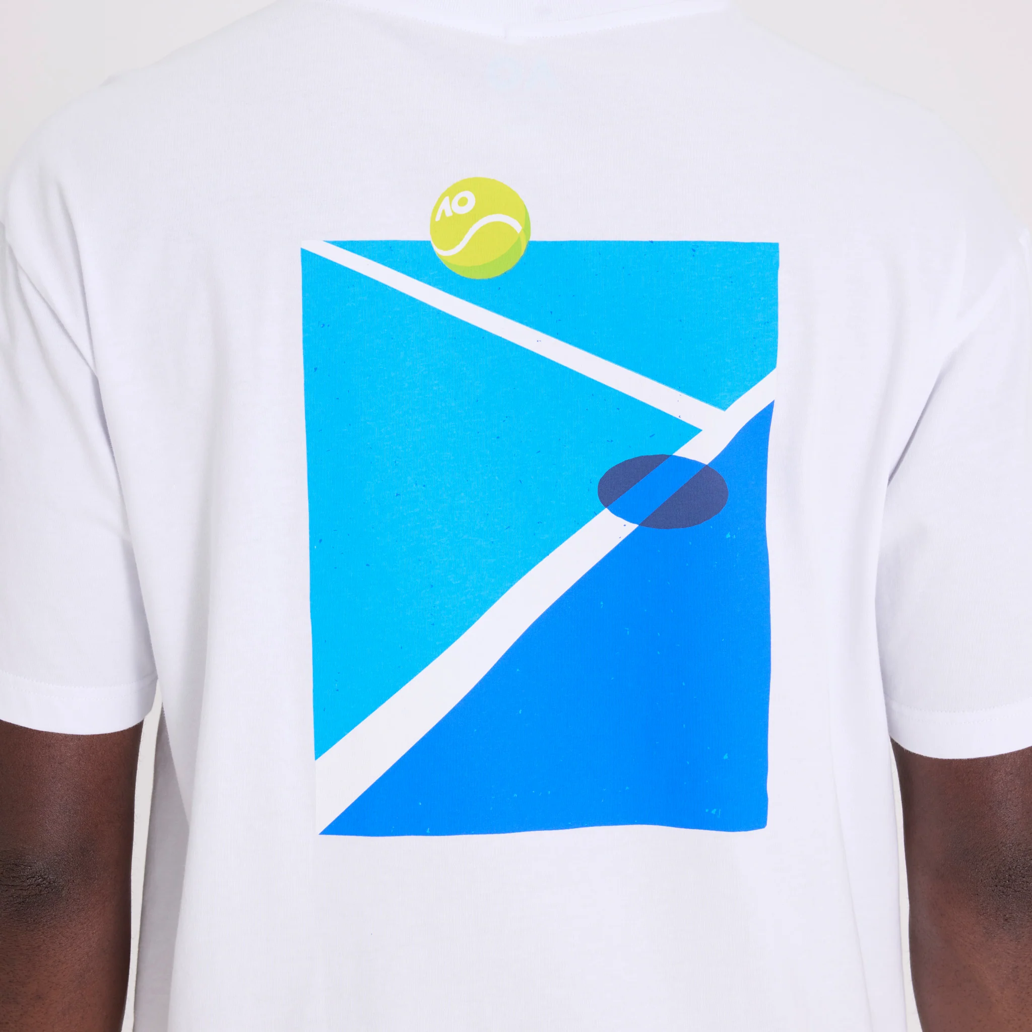 Unisex Australian Open Court Backprint T-Shirt White - Image 5