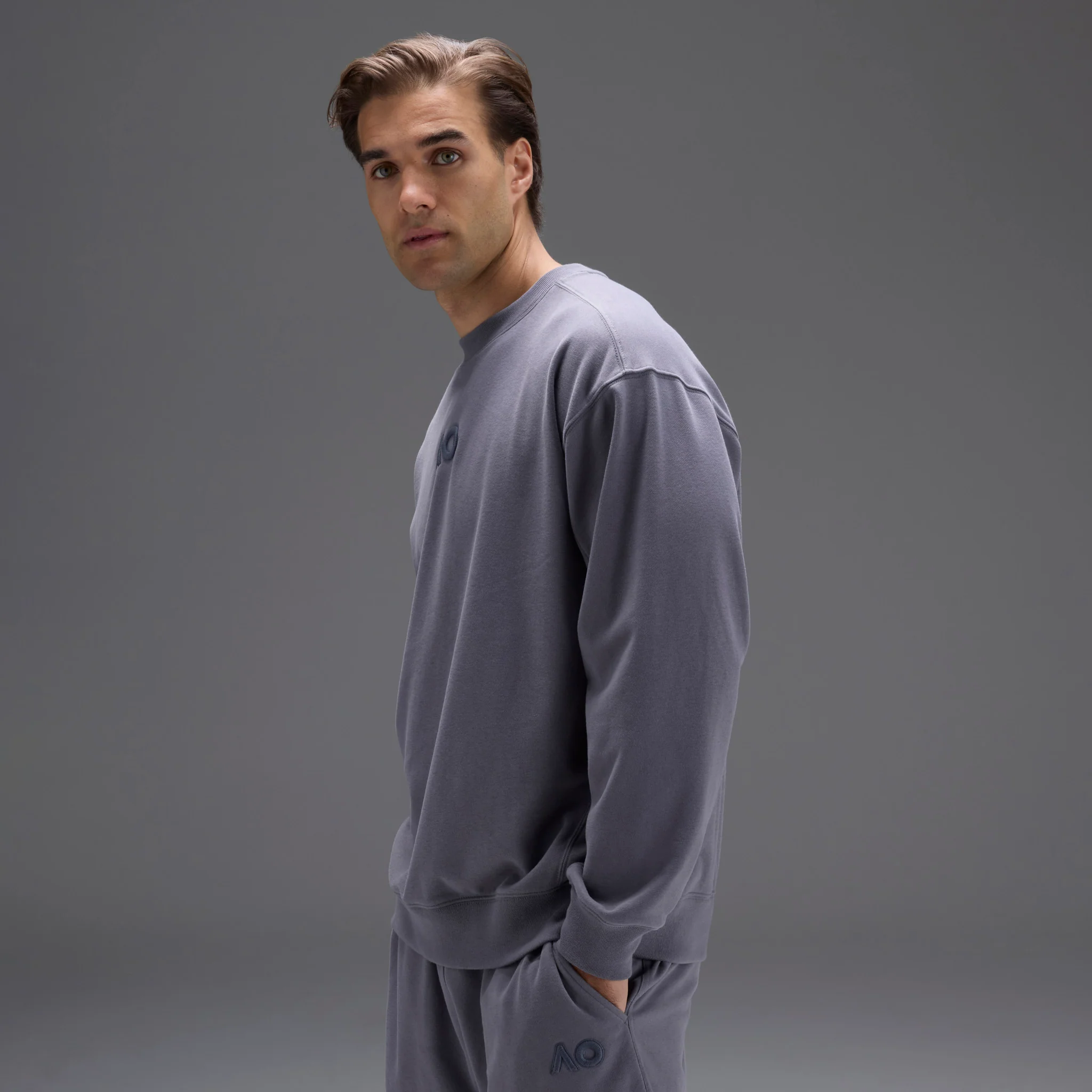 Unisex Australian Open Crewneck Sweatshirt Grey - Image 10