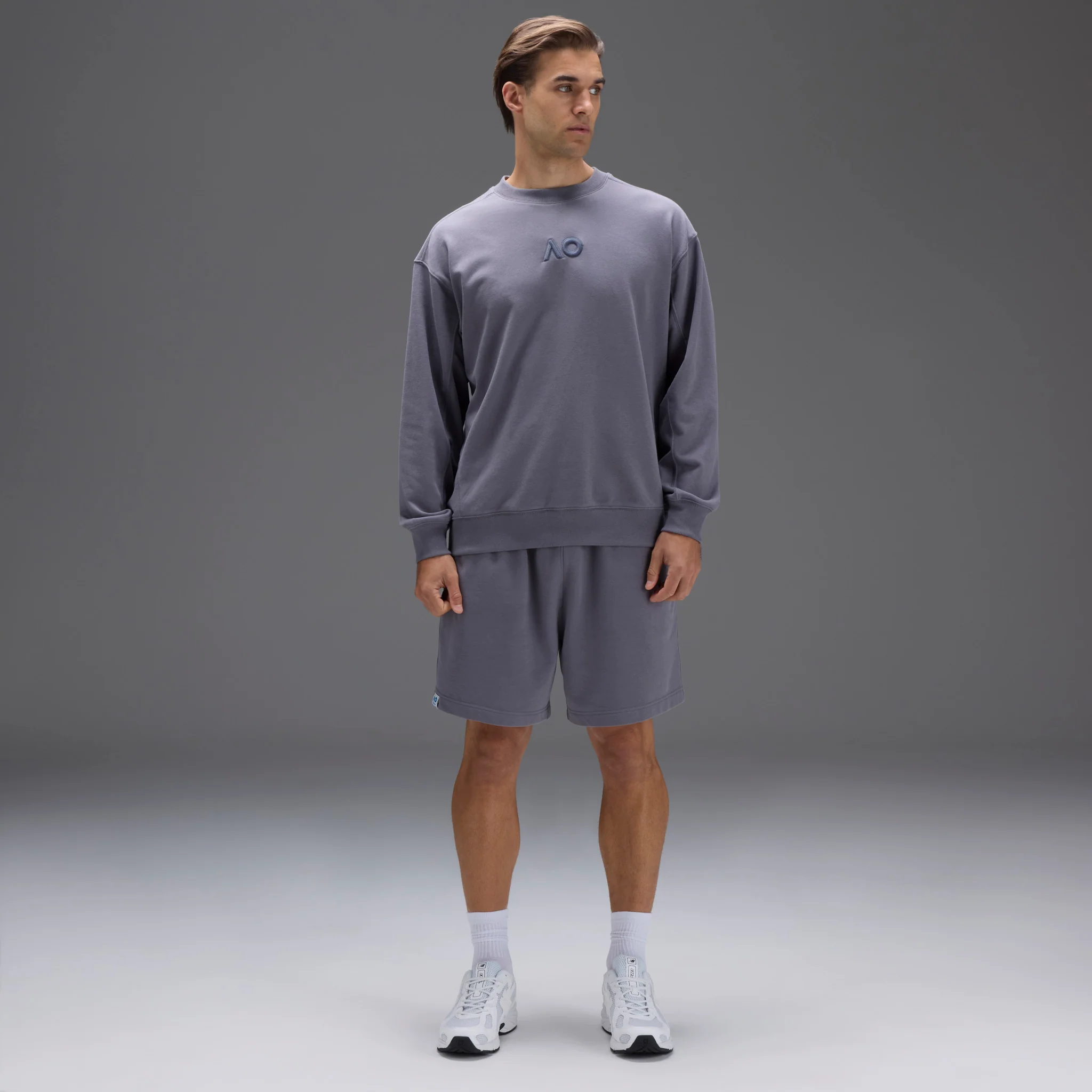 Unisex Australian Open Crewneck Sweatshirt Grey - Image 4