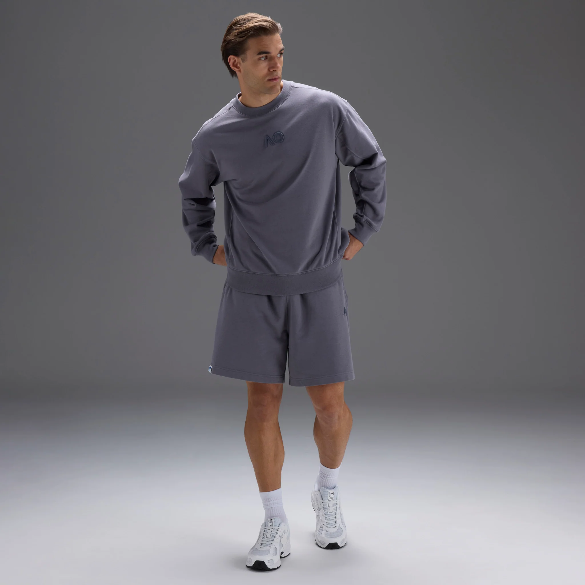 Unisex Australian Open Crewneck Sweatshirt Grey - Image 5