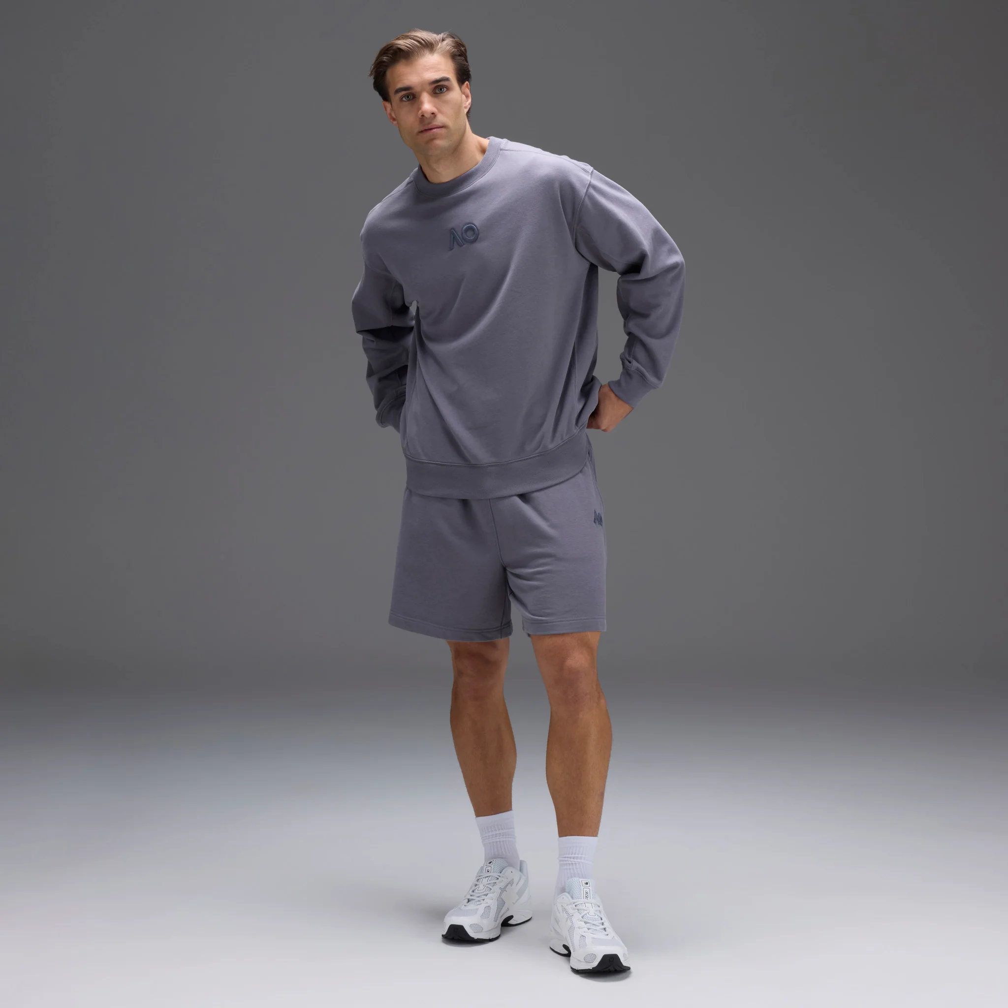 Unisex Australian Open Crewneck Sweatshirt Grey - Image 6