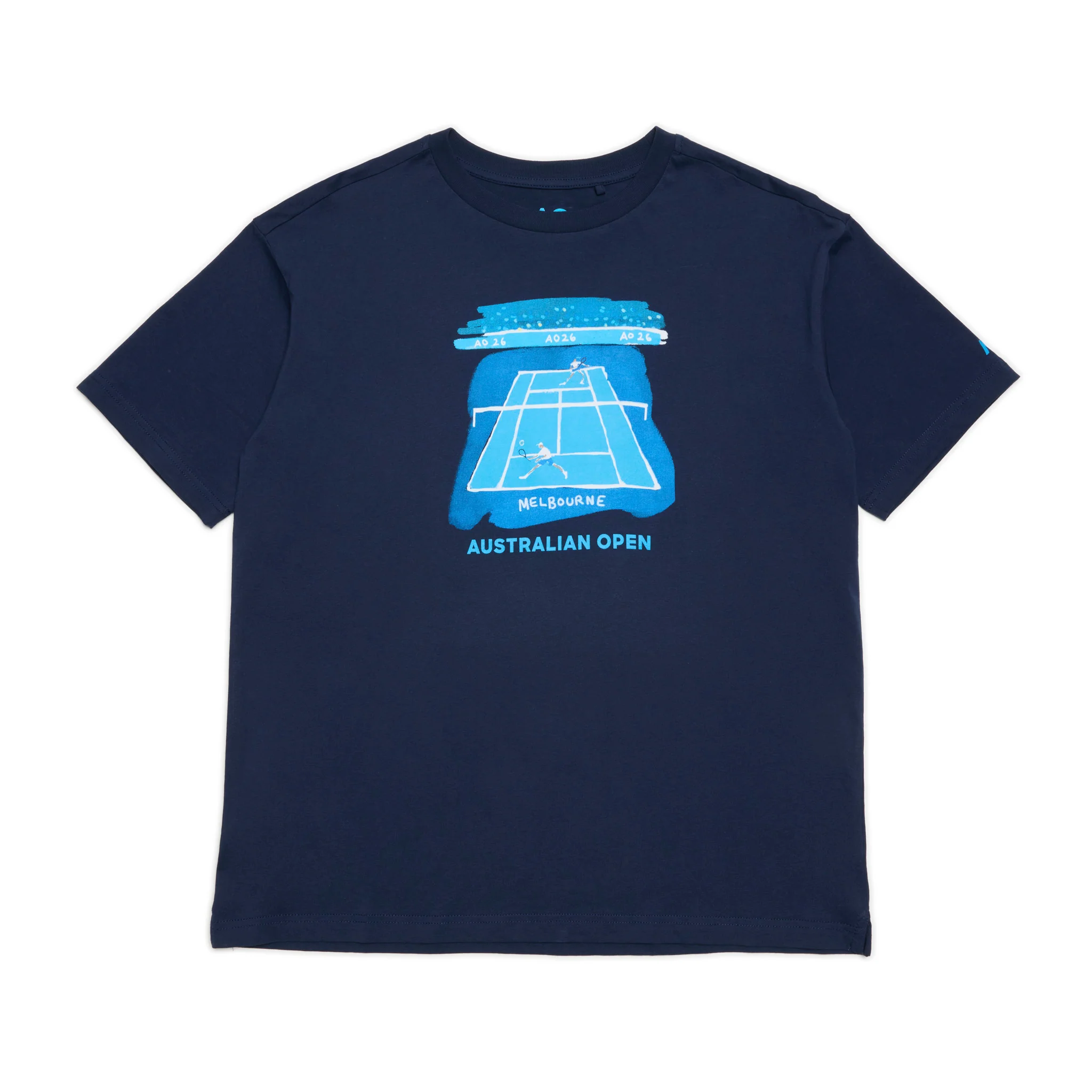 Unisex Australian Open Crowd T-Shirt Navy - Image 7