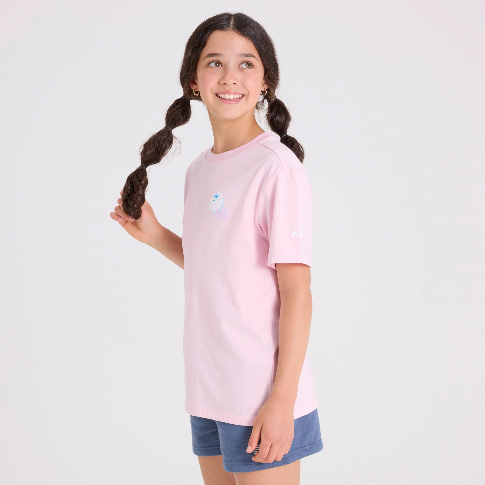 Kids Australian Open Court T-Shirt Pink - Image 5