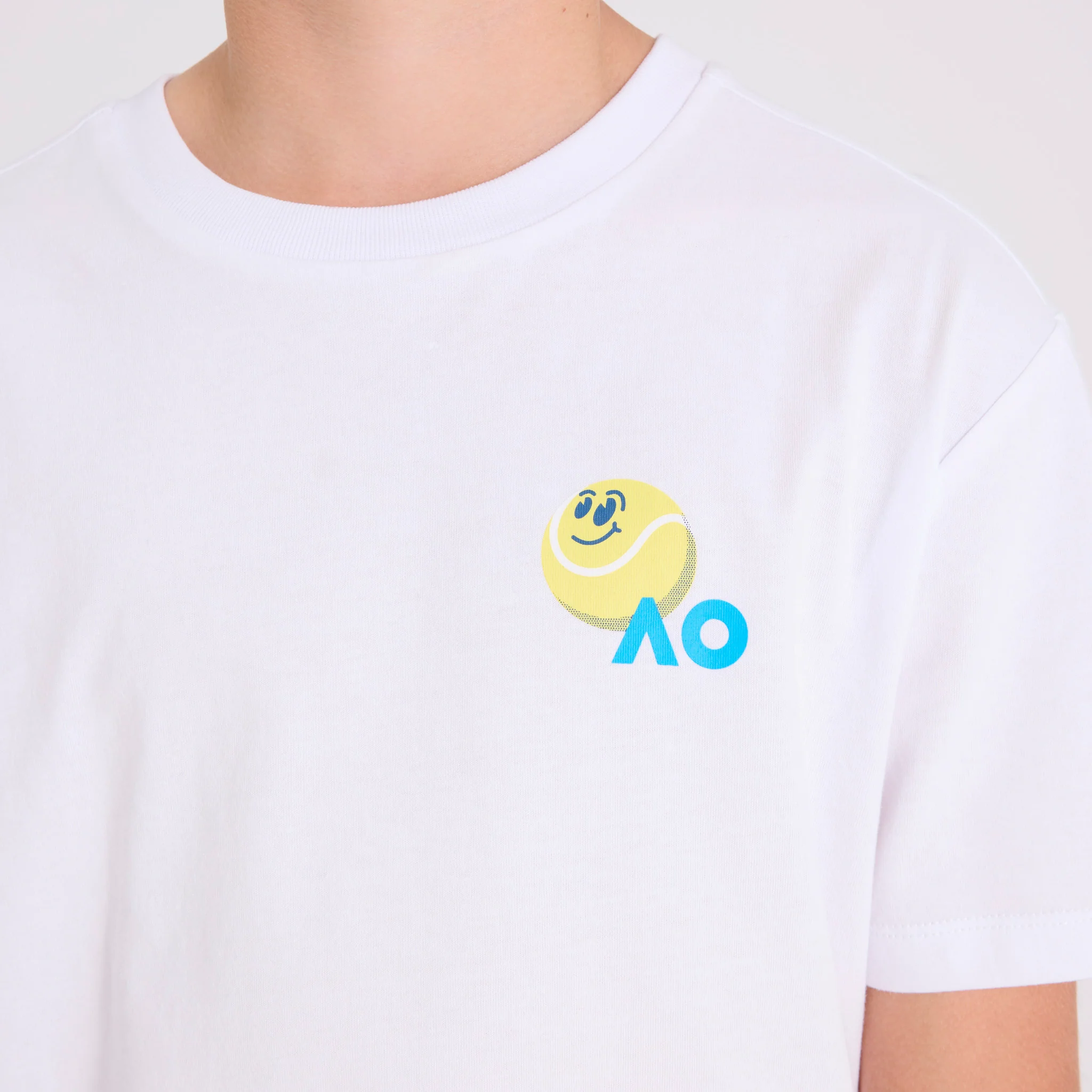 Kids Australian Open Court T-Shirt White - Image 5
