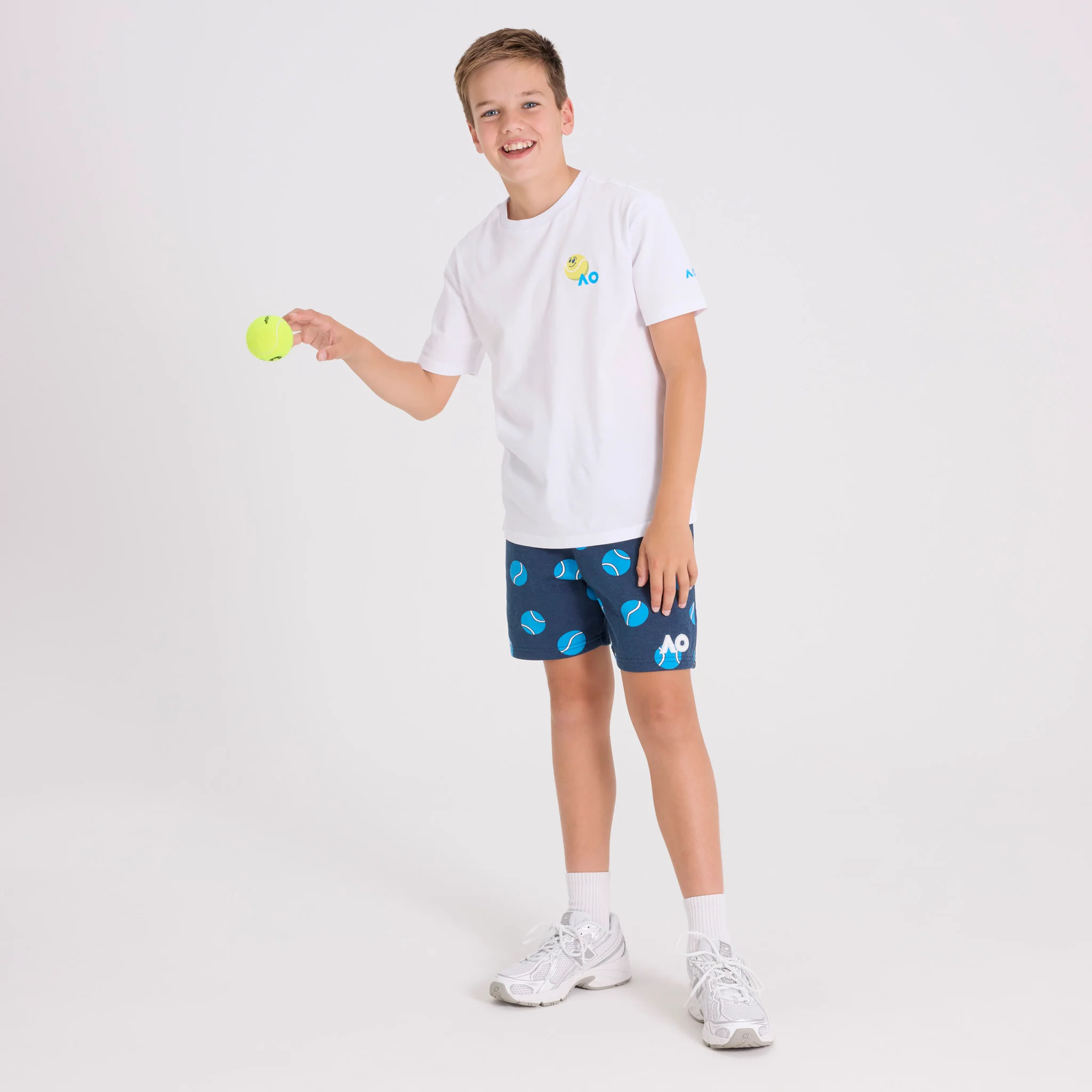 Kids Australian Open Court T-Shirt White - Image 7