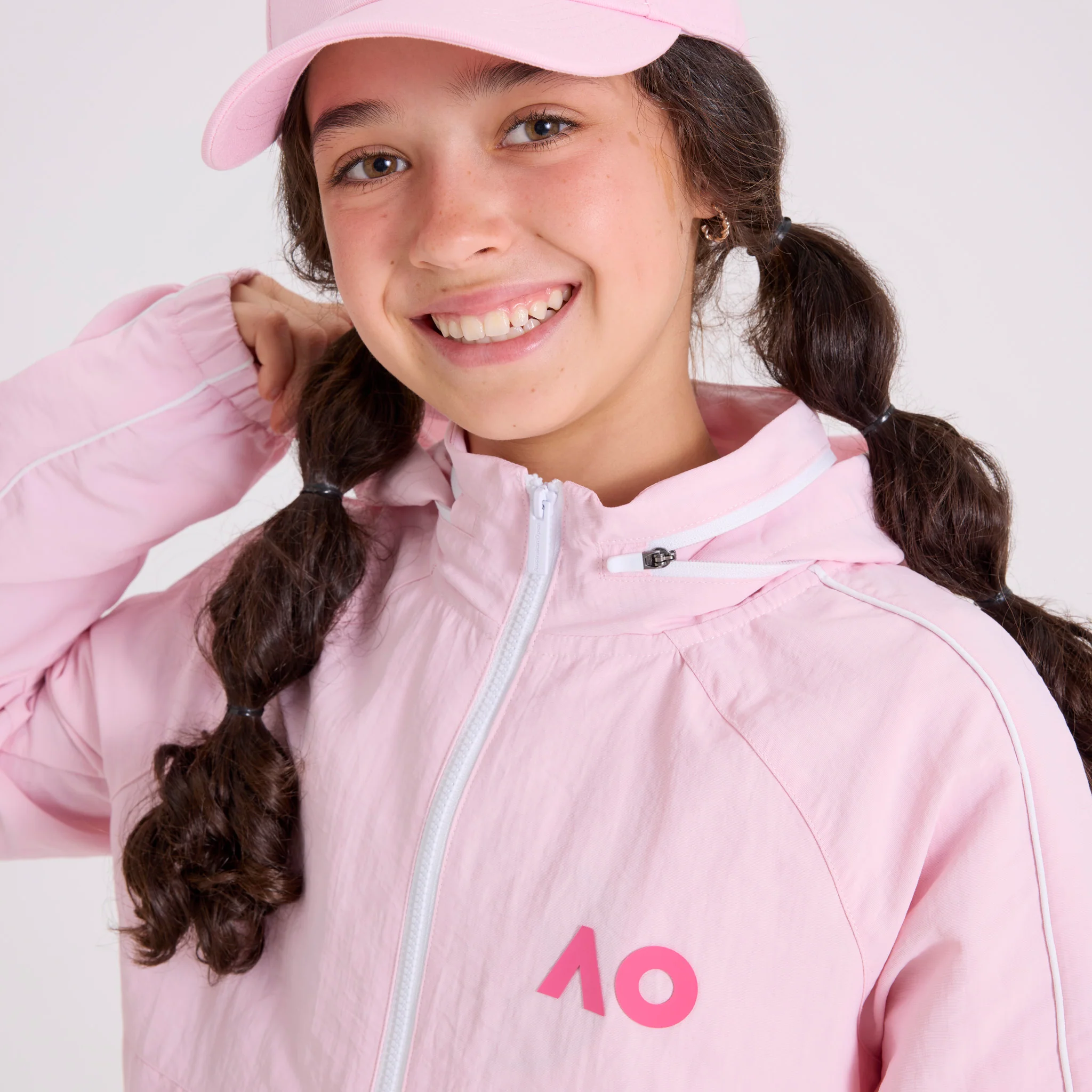 Kids Australian Open Fan Jacket Pink - Image 7