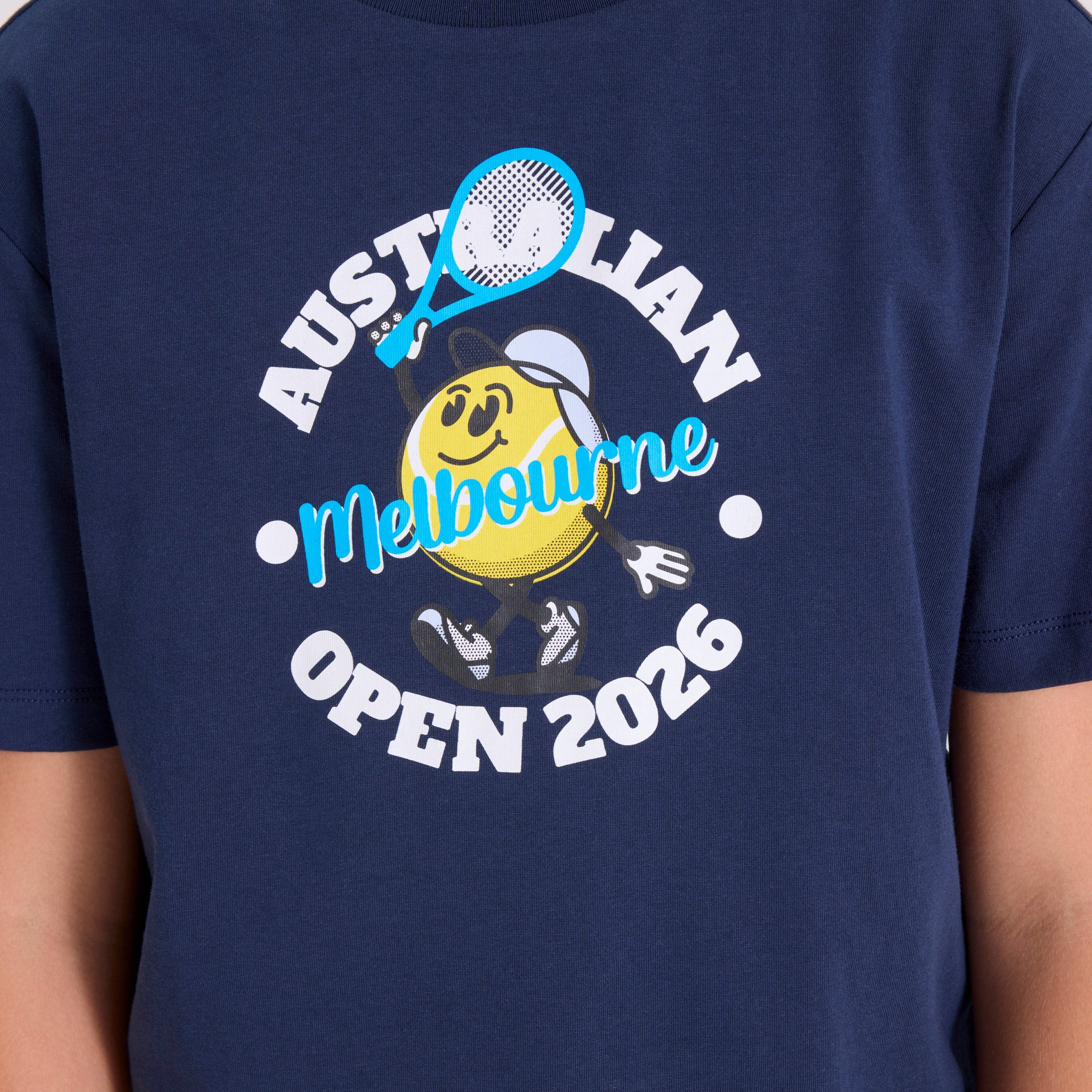 Kids Australian Open Graphic T-Shirt Navy - Image 4
