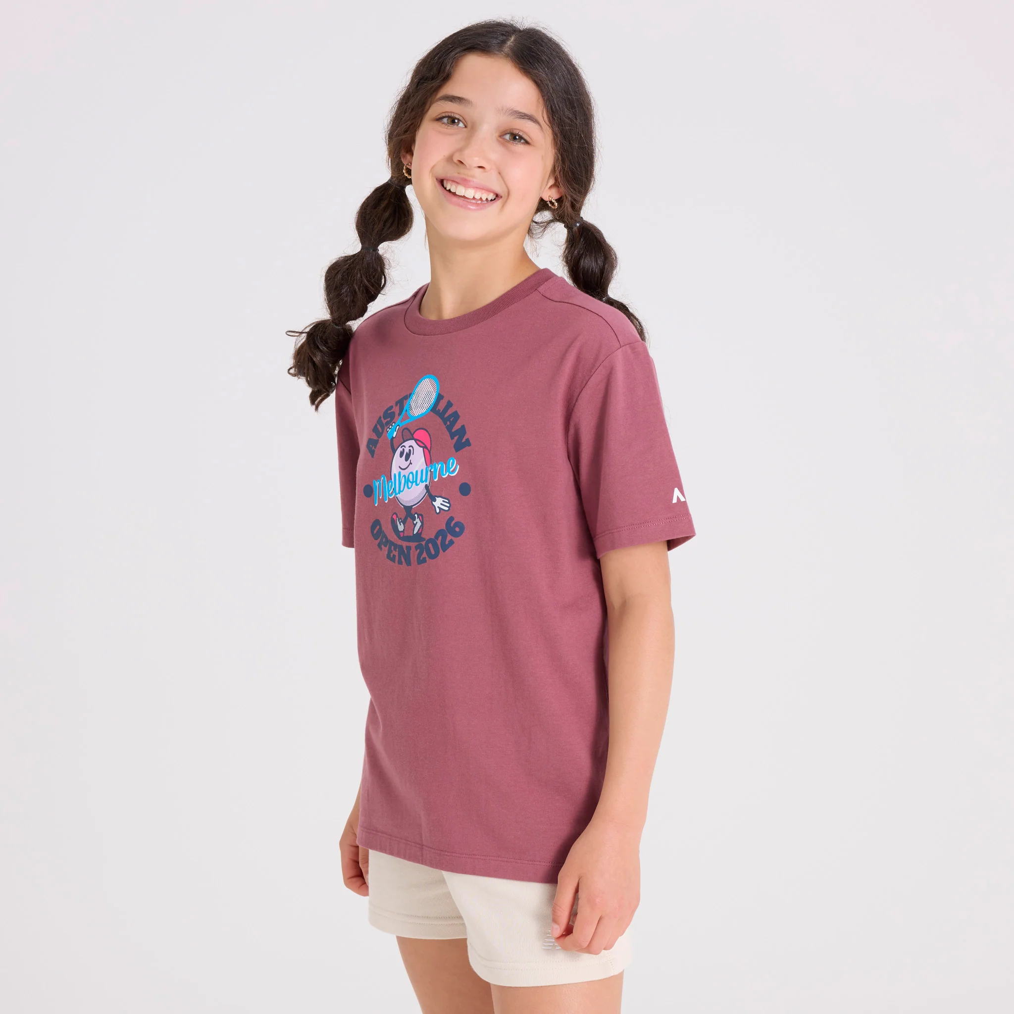 Kids Australian Open Graphic T-Shirt Red - Image 4