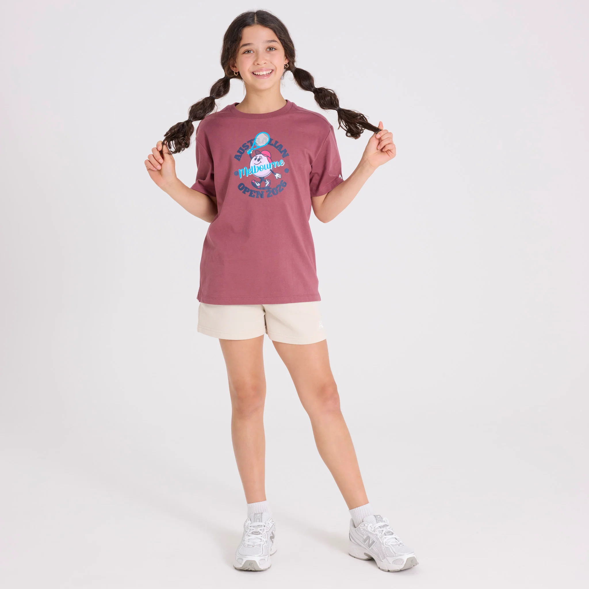 Kids Australian Open Graphic T-Shirt Red - Image 7