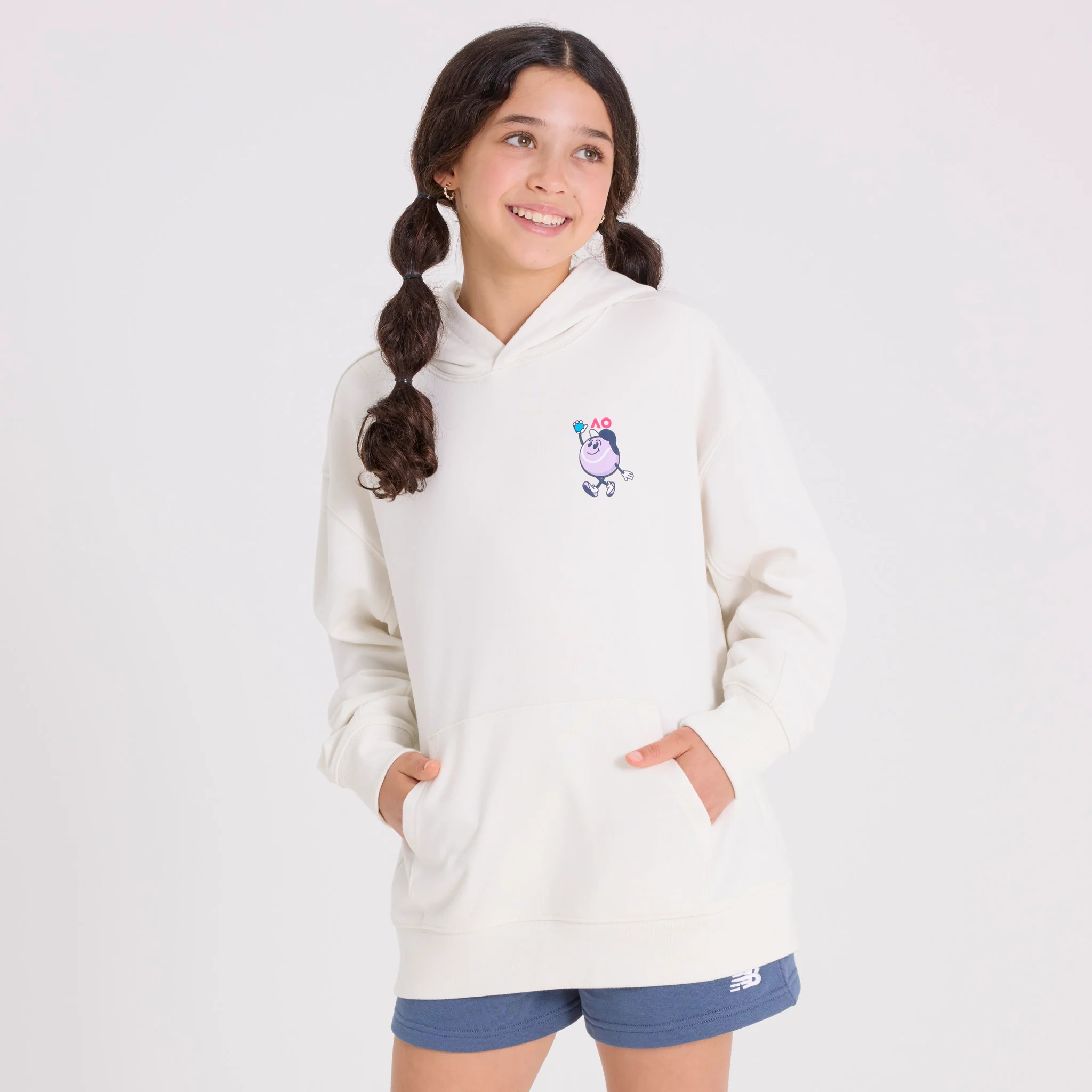 Kids Australian Open Hoodie White
