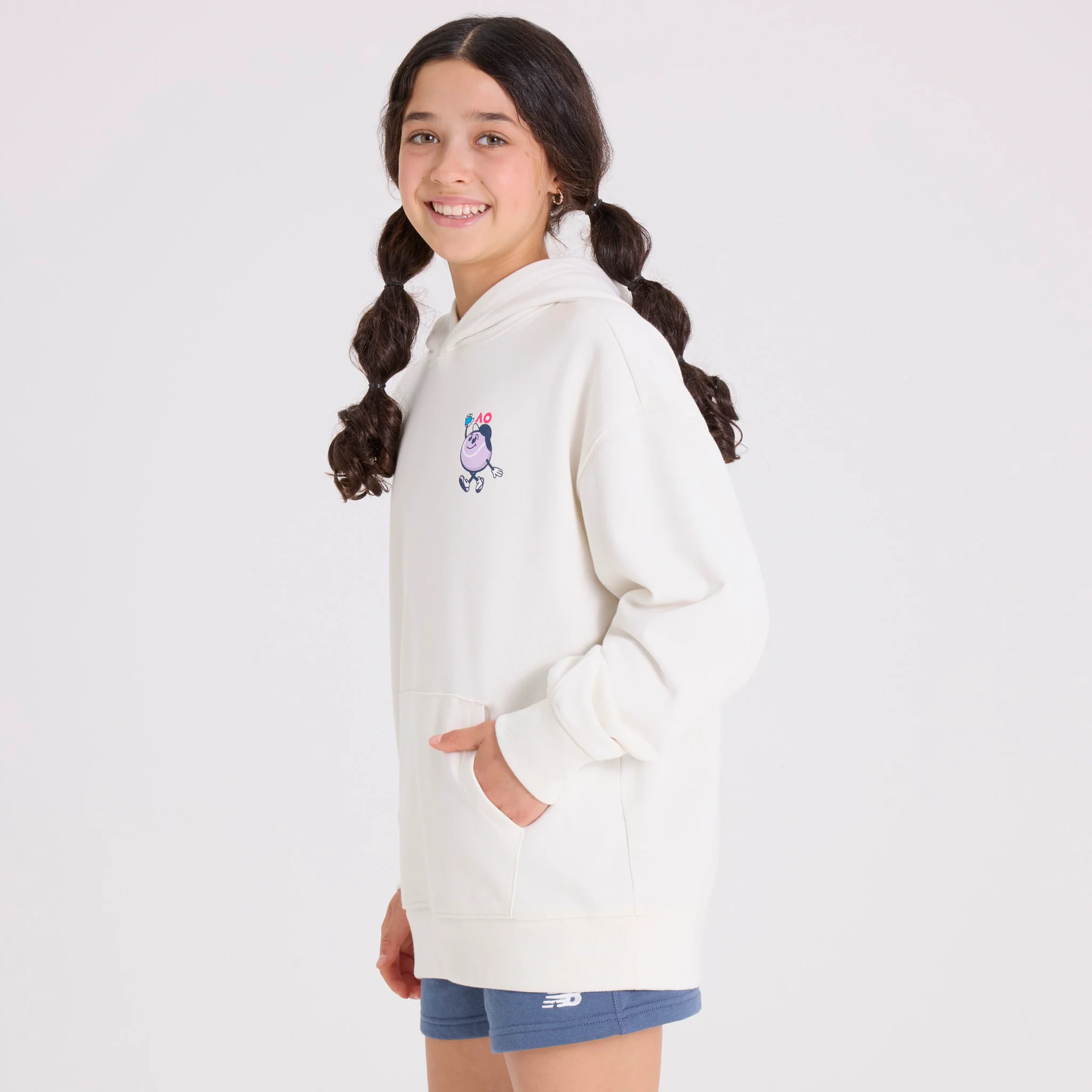 Kids Australian Open Hoodie White - Image 3