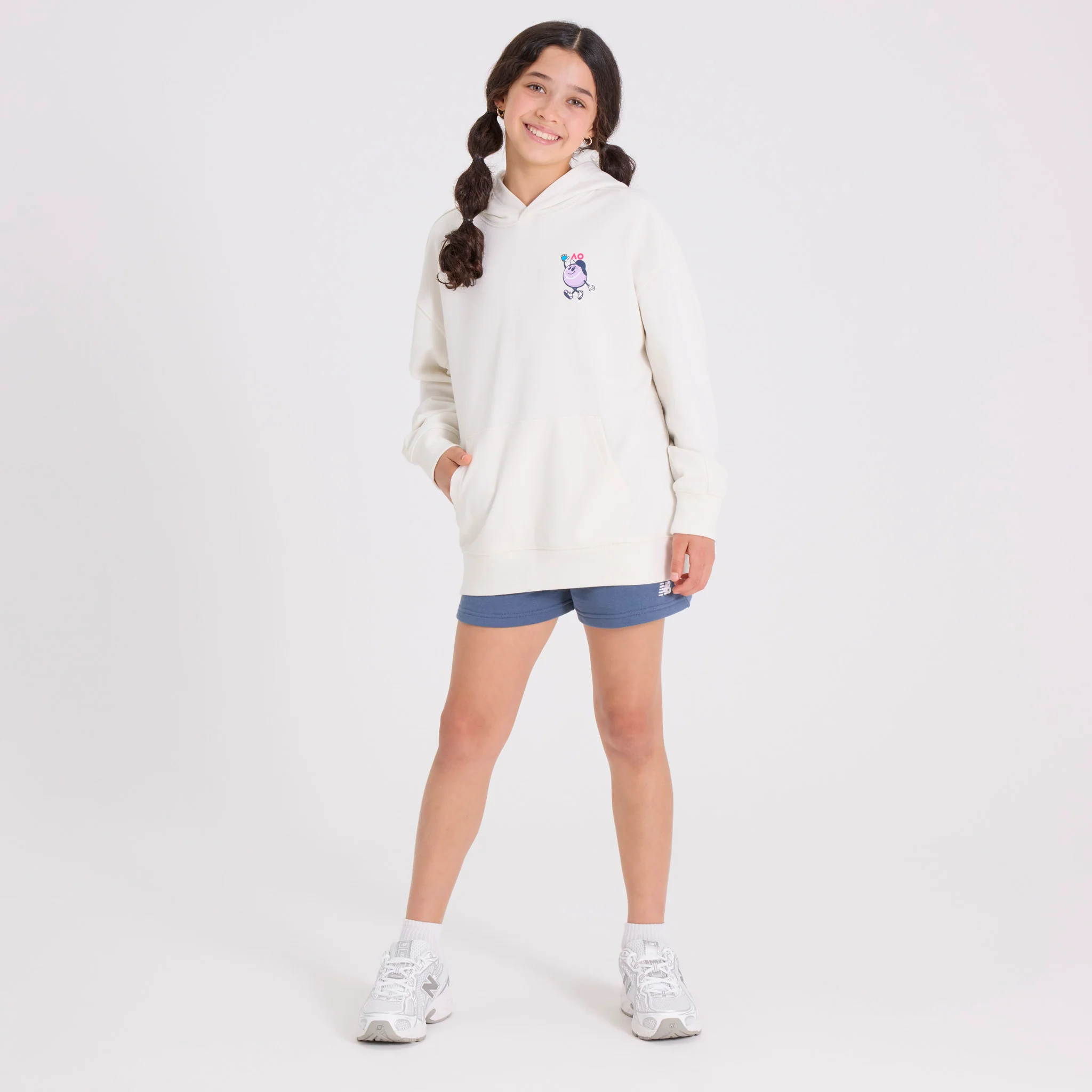 Kids Australian Open Hoodie White - Image 6