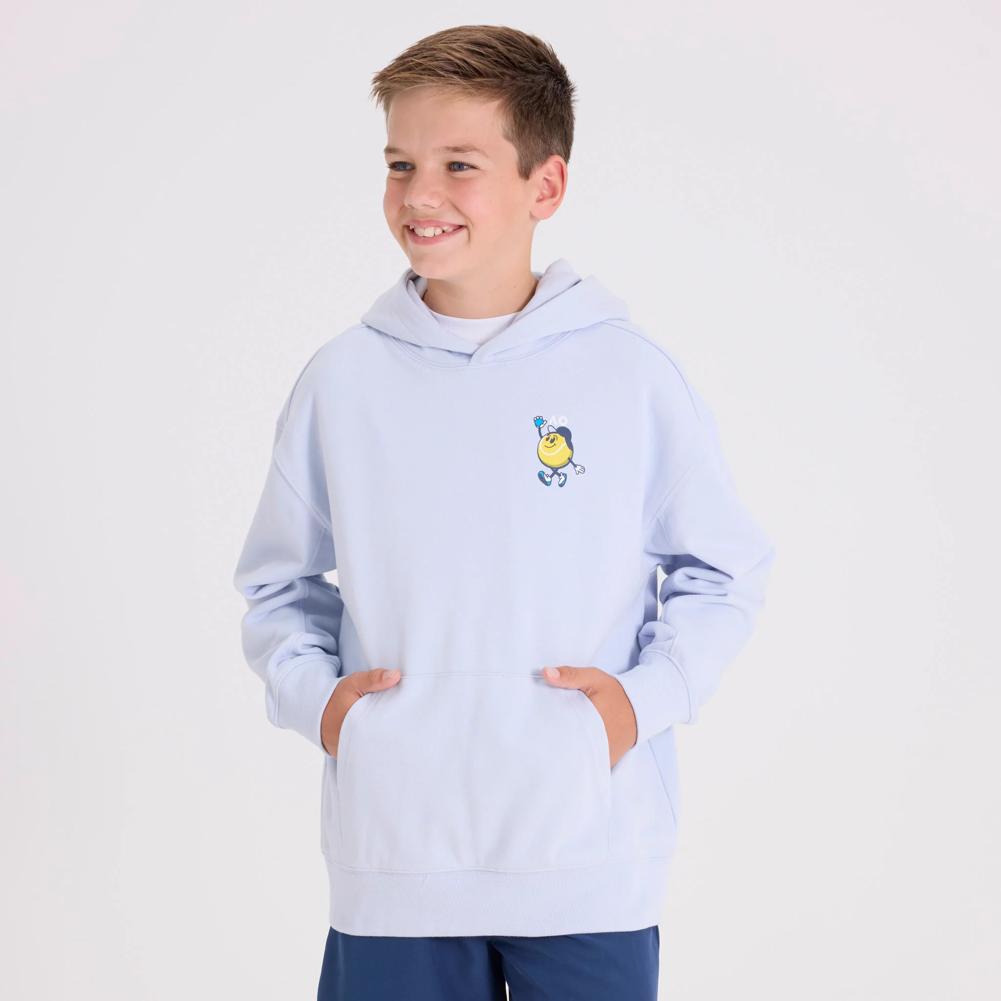 Kids Australian Open Hoodie Light Blue