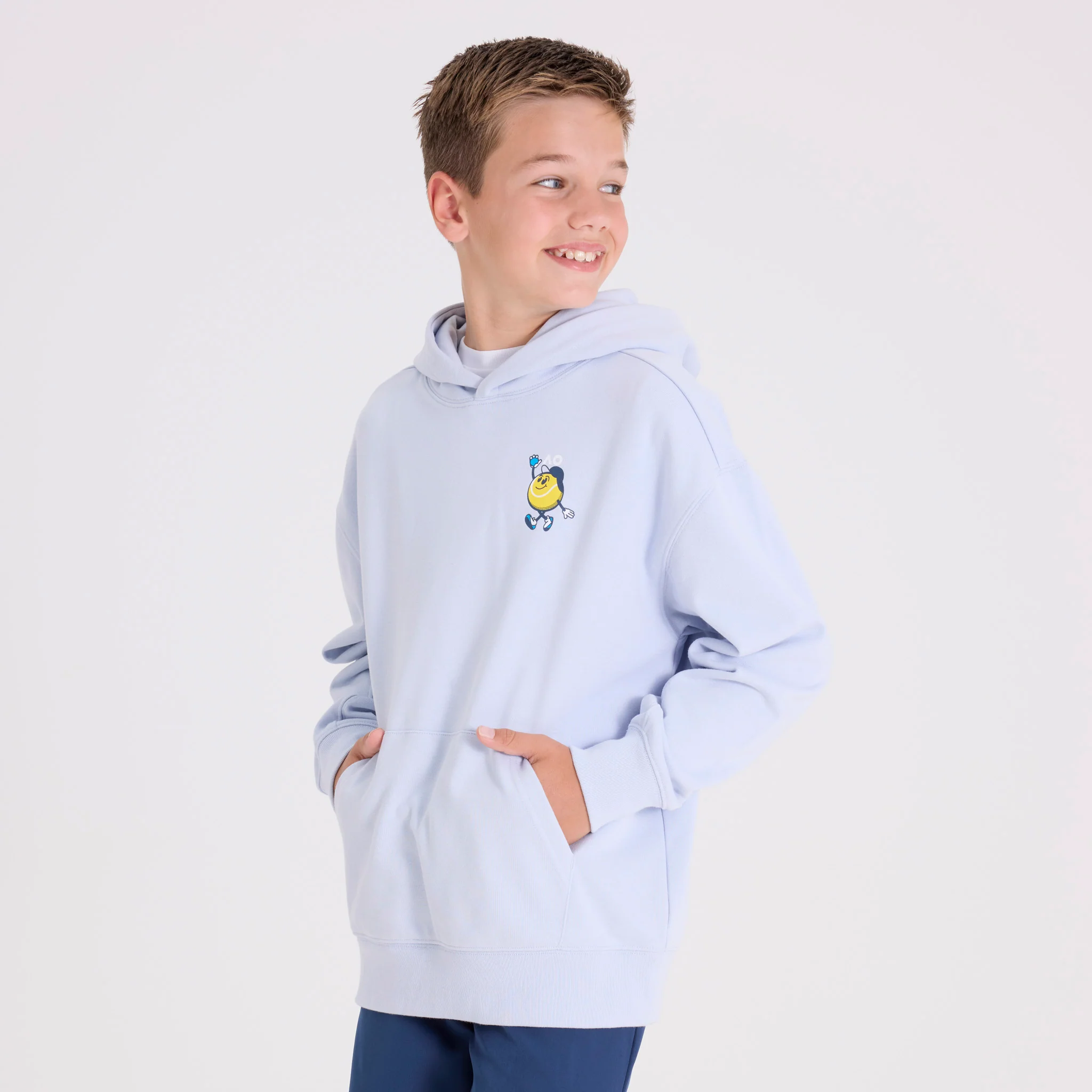 Kids Australian Open Hoodie Light Blue - Image 3