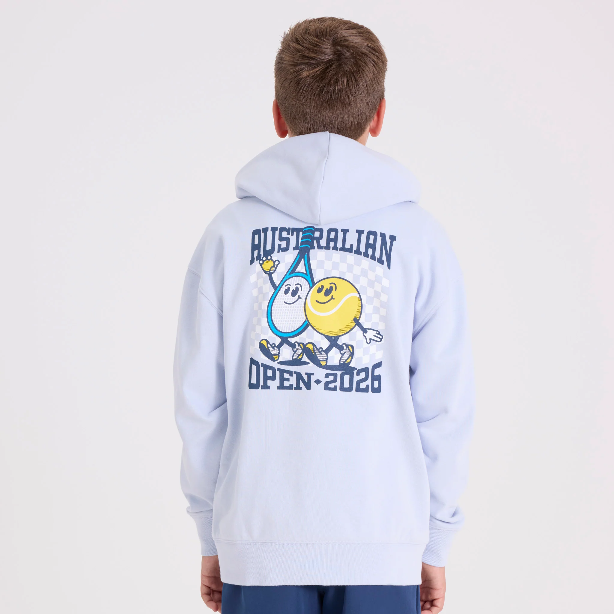 Kids Australian Open Hoodie Light Blue - Image 5