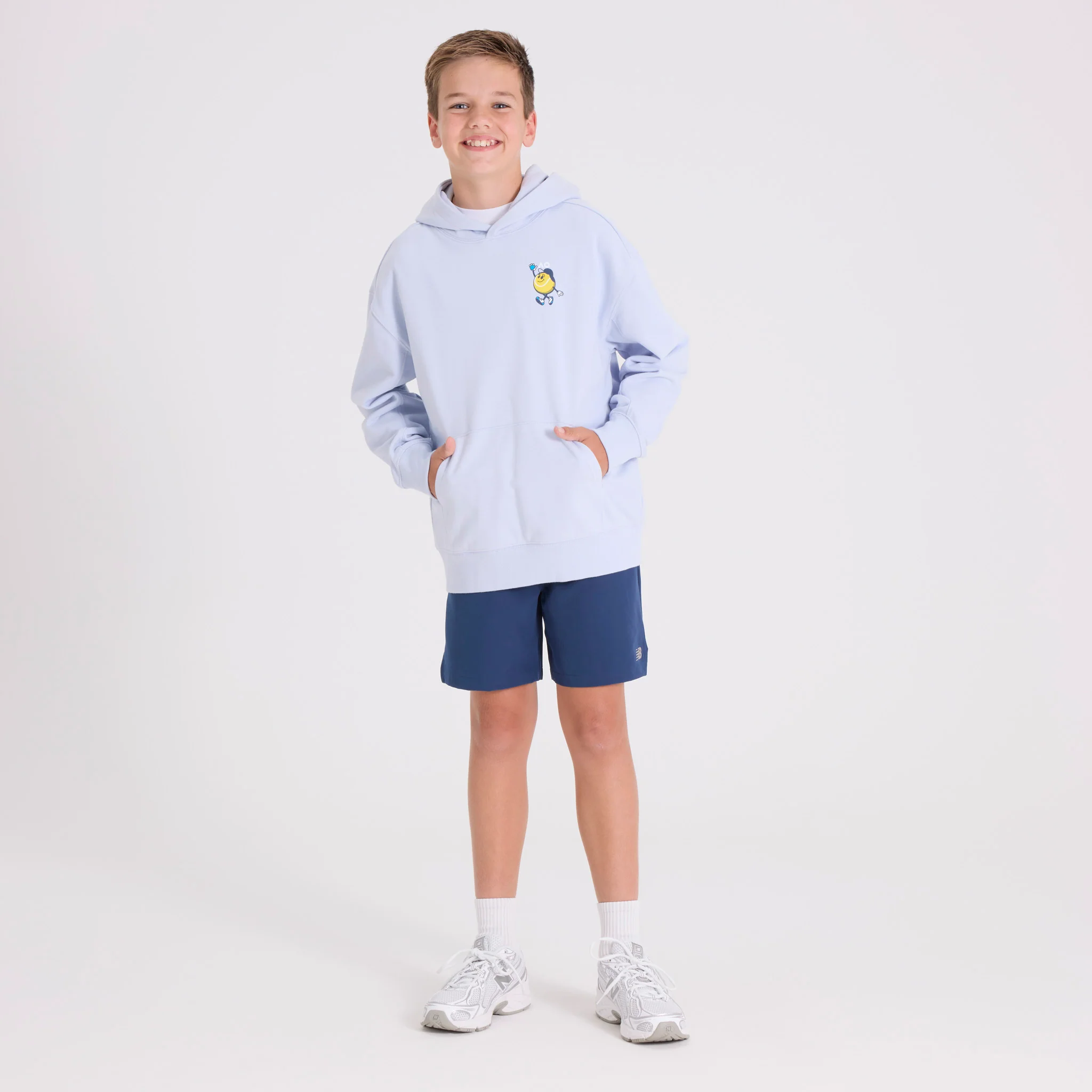 Kids Australian Open Hoodie Light Blue - Image 6