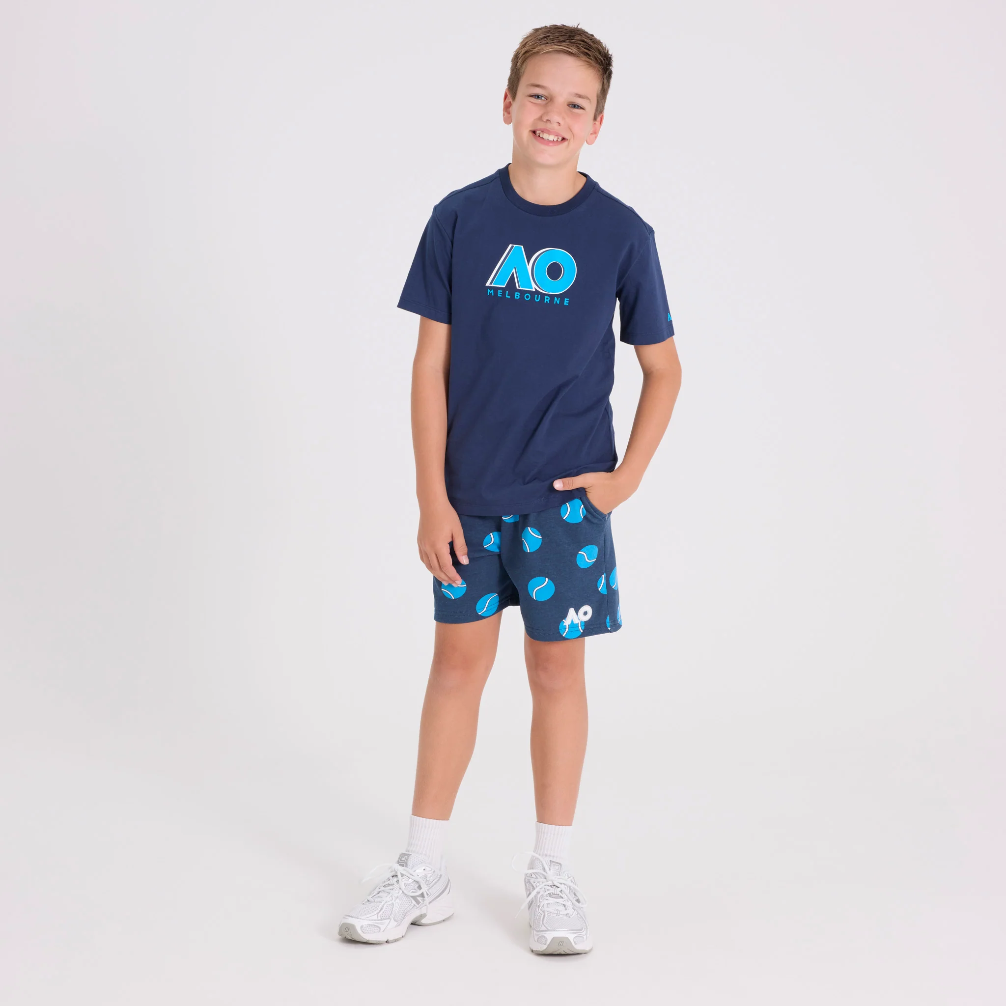 Kids Australian Open Logo T-Shirt Navy - Image 2