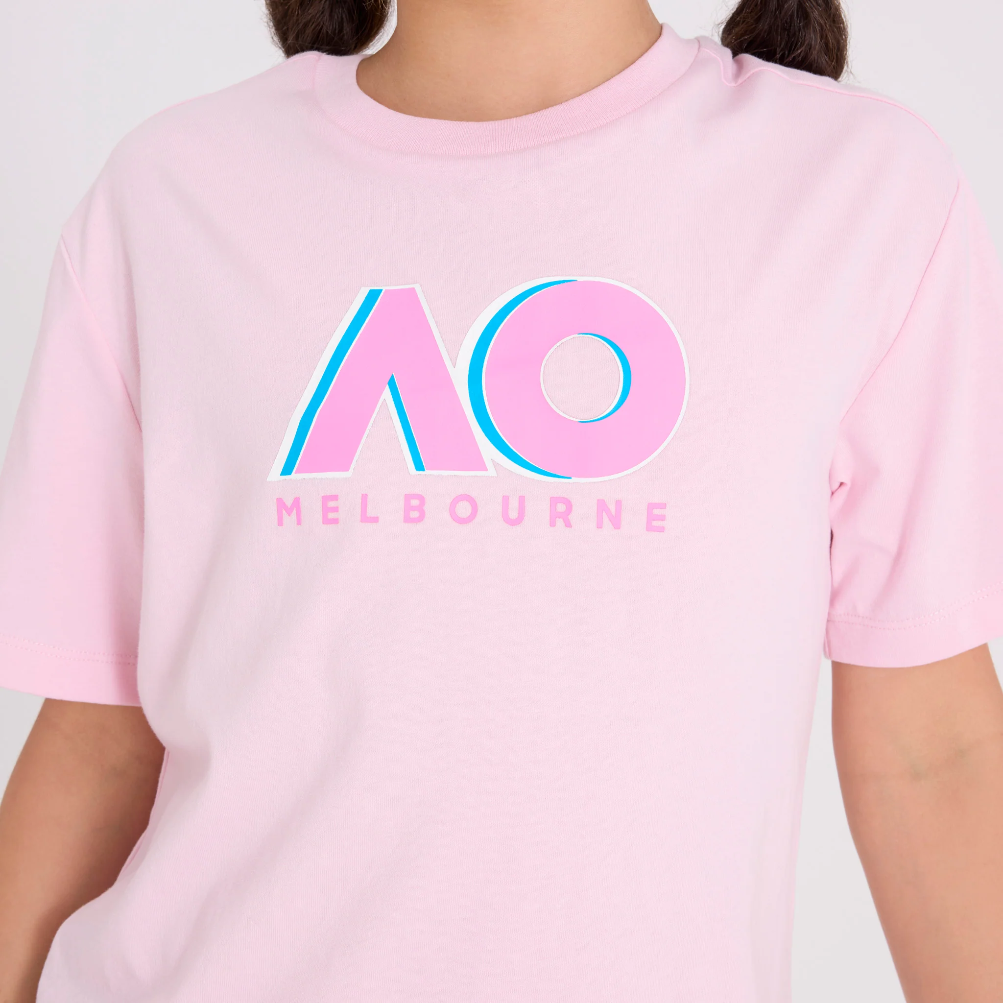 Kids Australian Open Logo T-Shirt Pink - Image 2