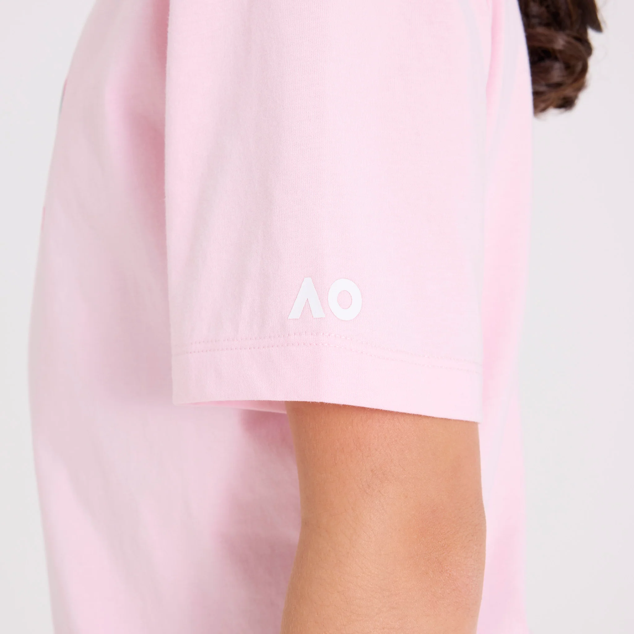 Kids Australian Open Logo T-Shirt Pink - Image 4