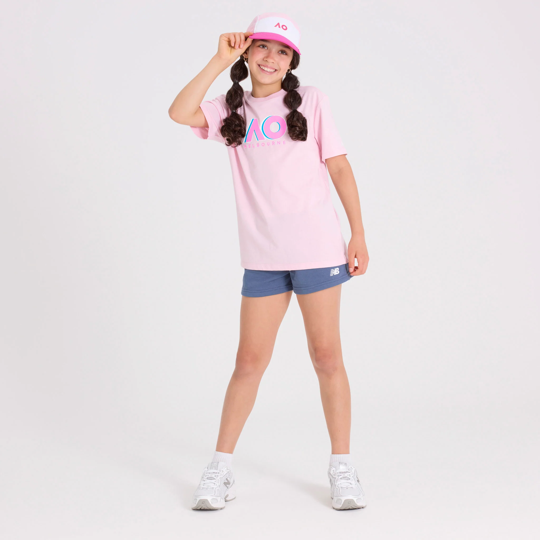 Kids Australian Open Logo T-Shirt Pink - Image 6