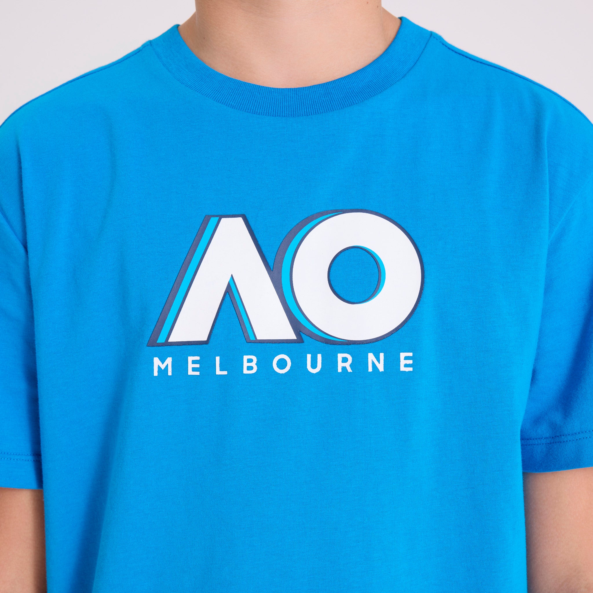 Kids Australian Open Logo T-Shirt Blue - Image 3