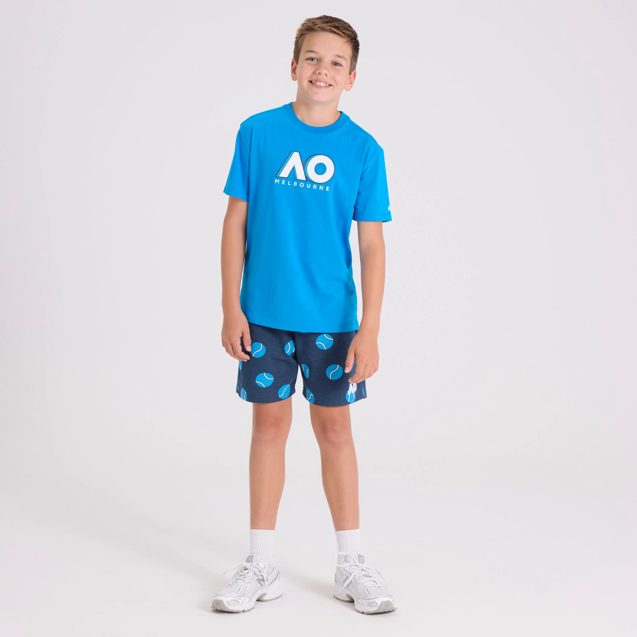Kids Australian Open Logo T-Shirt Blue - Image 6