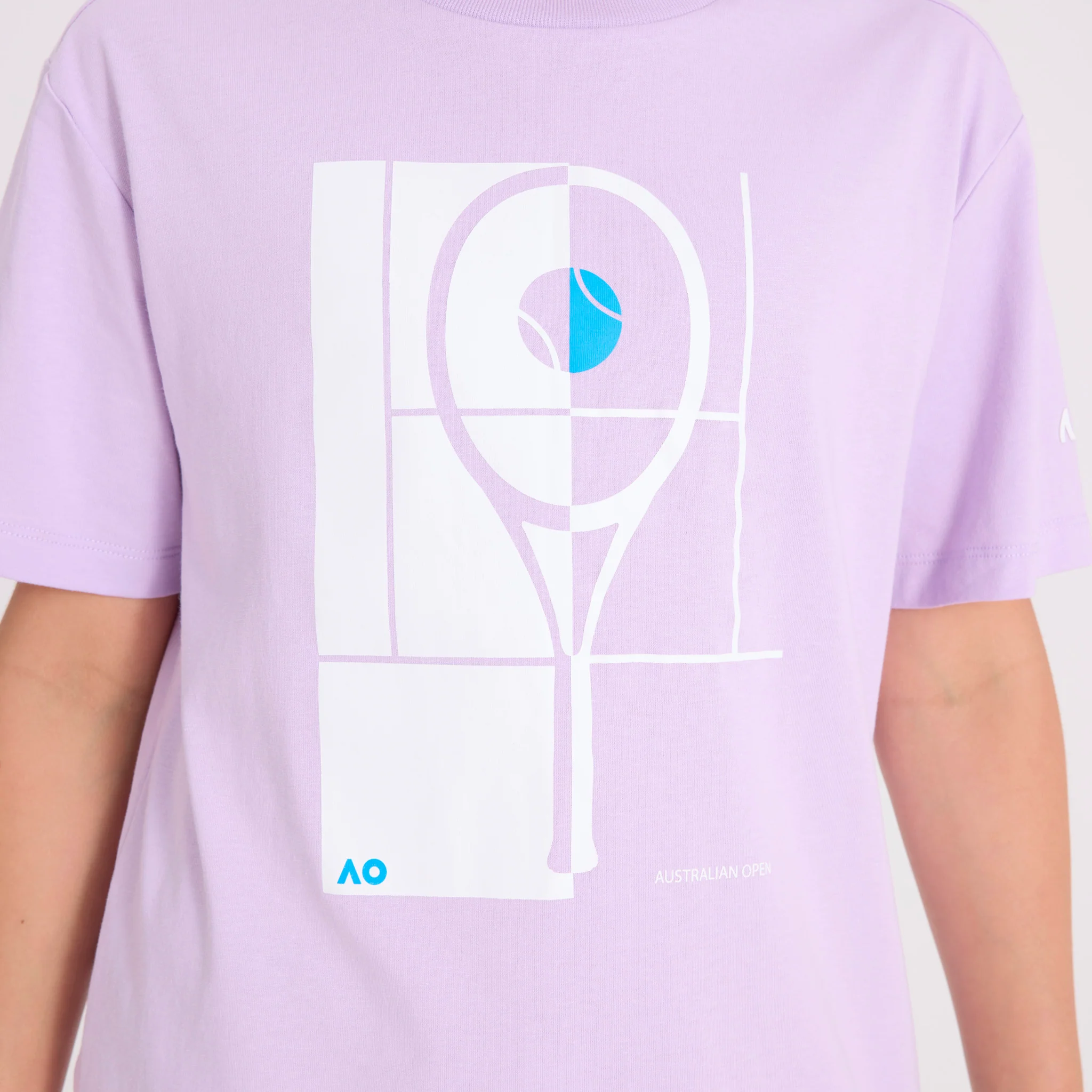 Kids Australian Open Racquet T-Shirt Purple - Image 3
