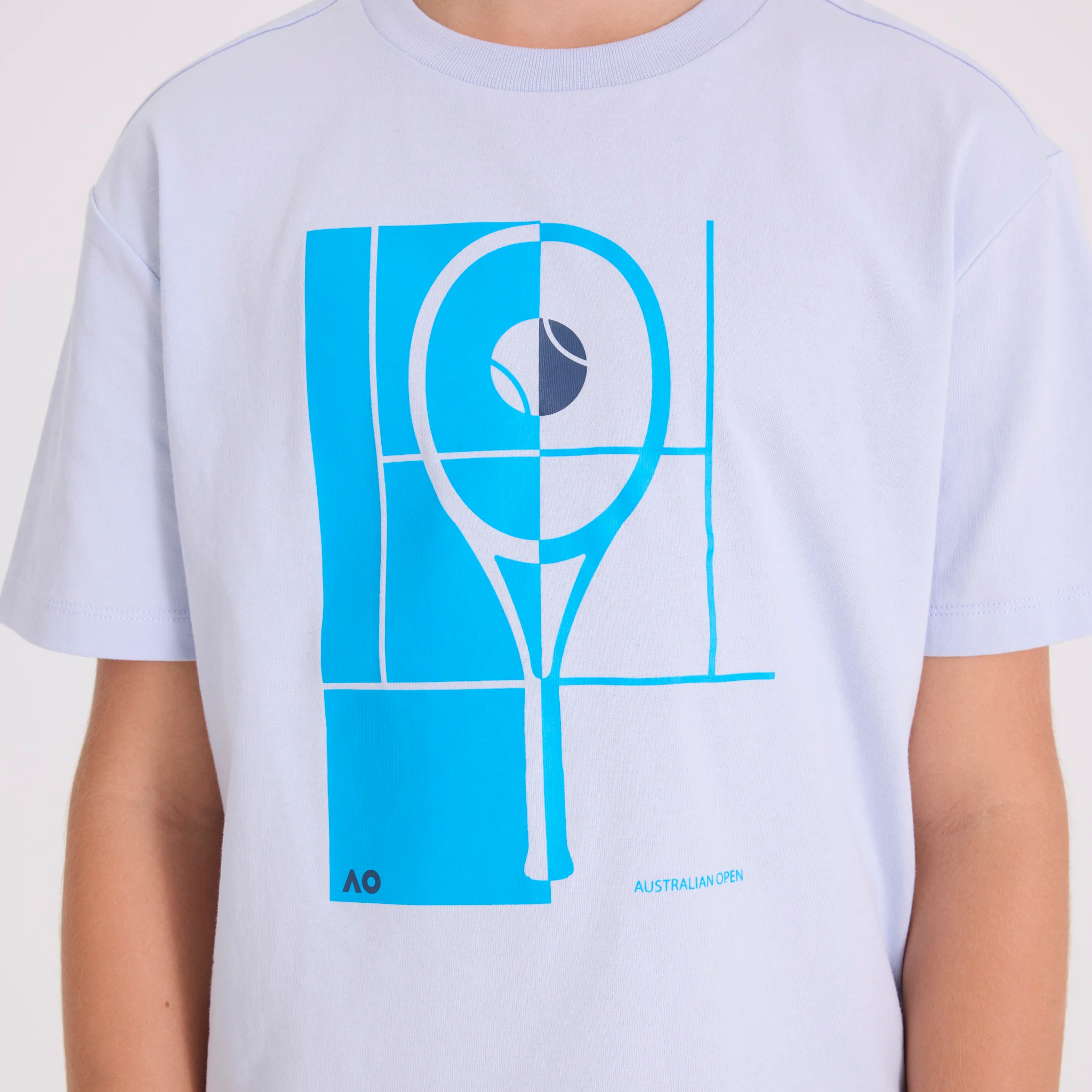 Kids Australian Open Racquet T-Shirt Light Blue - Image 2