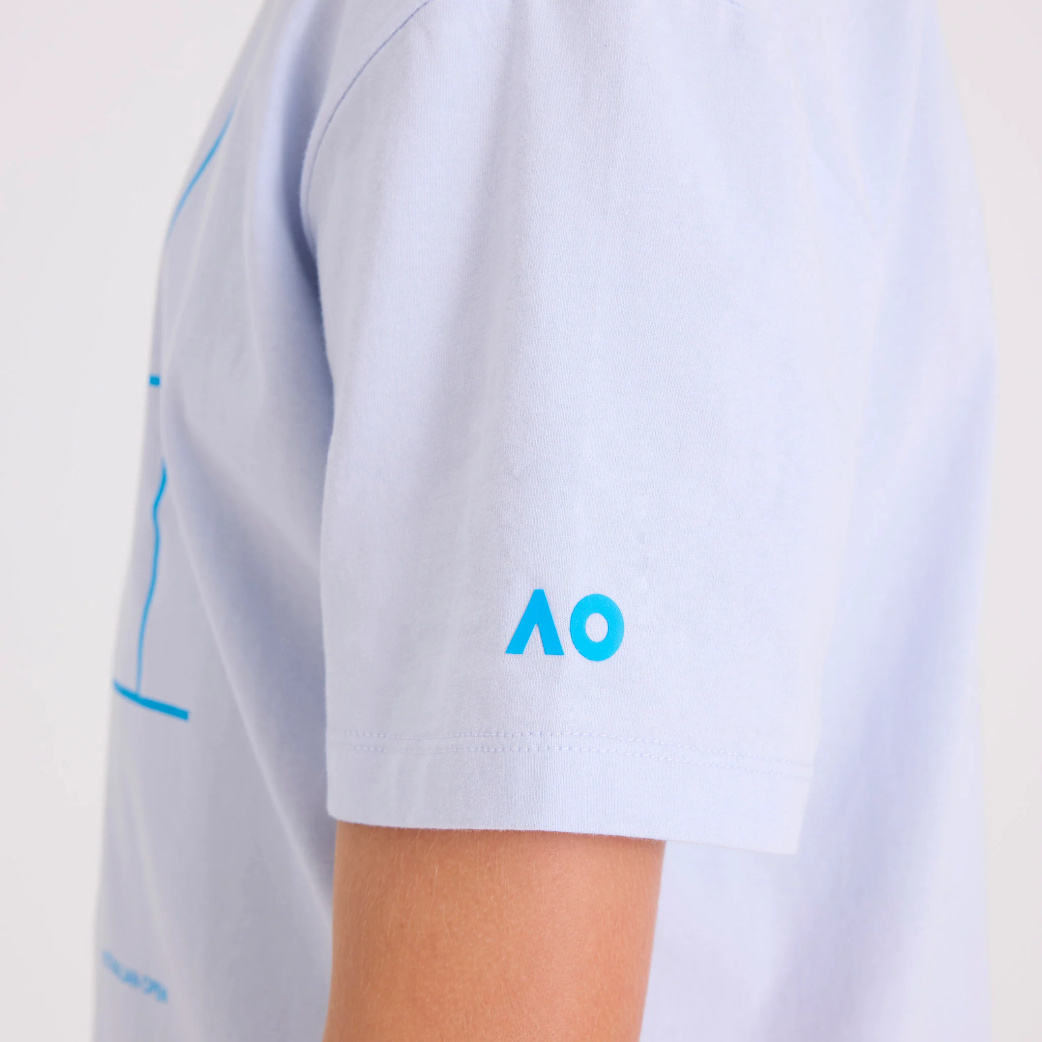 Kids Australian Open Racquet T-Shirt Light Blue - Image 4