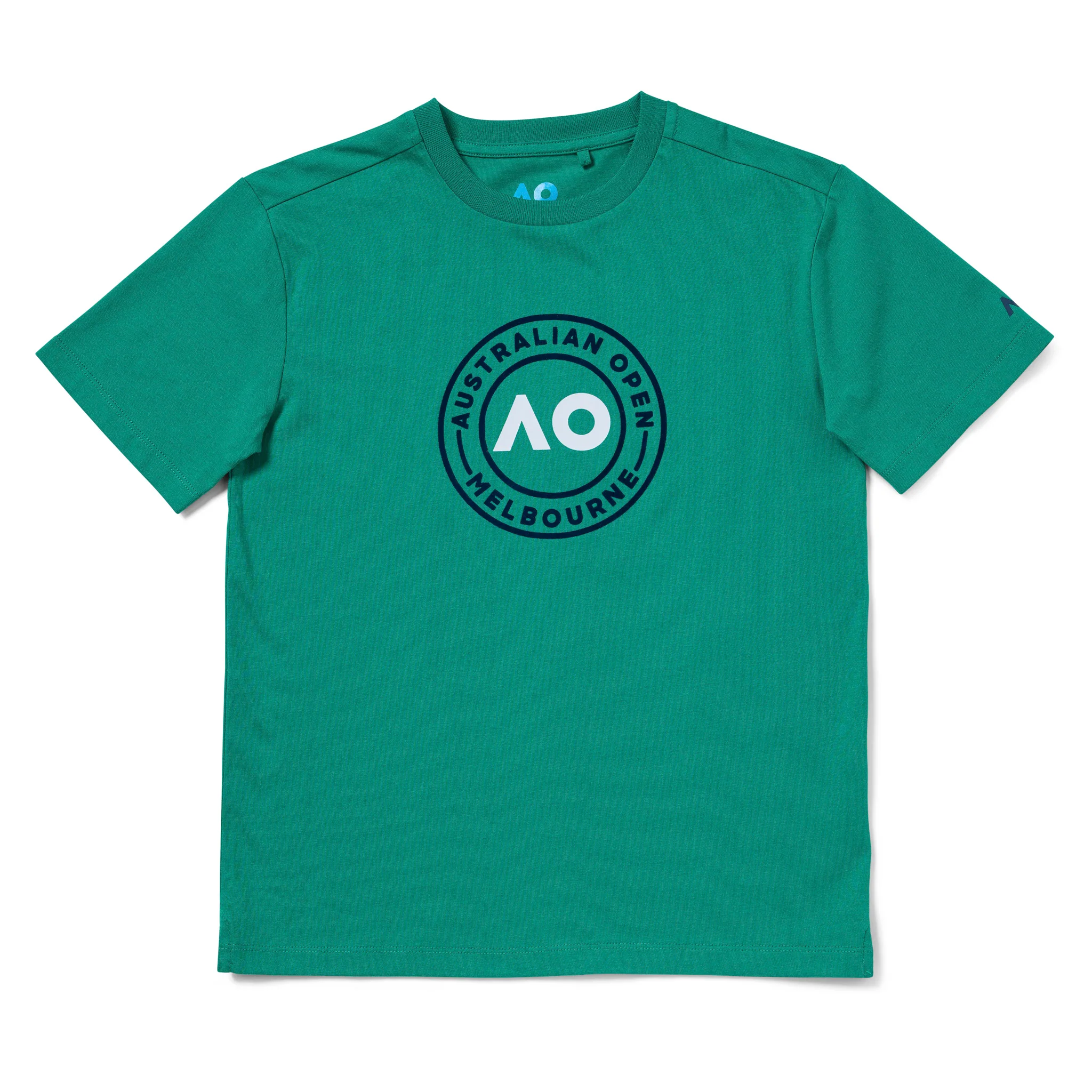 Kids Australian Open Round Logo T-Shirt Green - Image 5