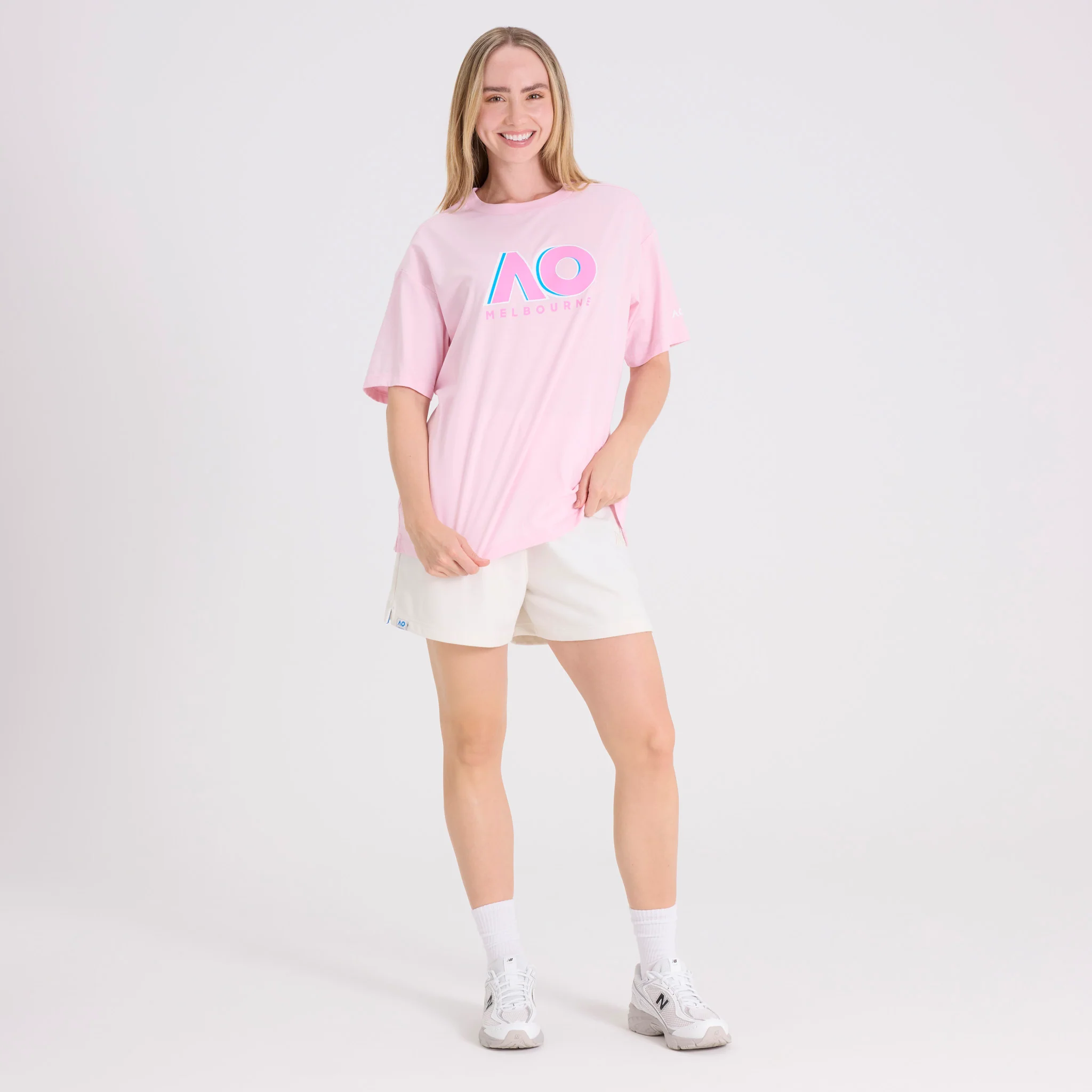 Unisex Australian Open Logo T-Shirt Pink - Image 2