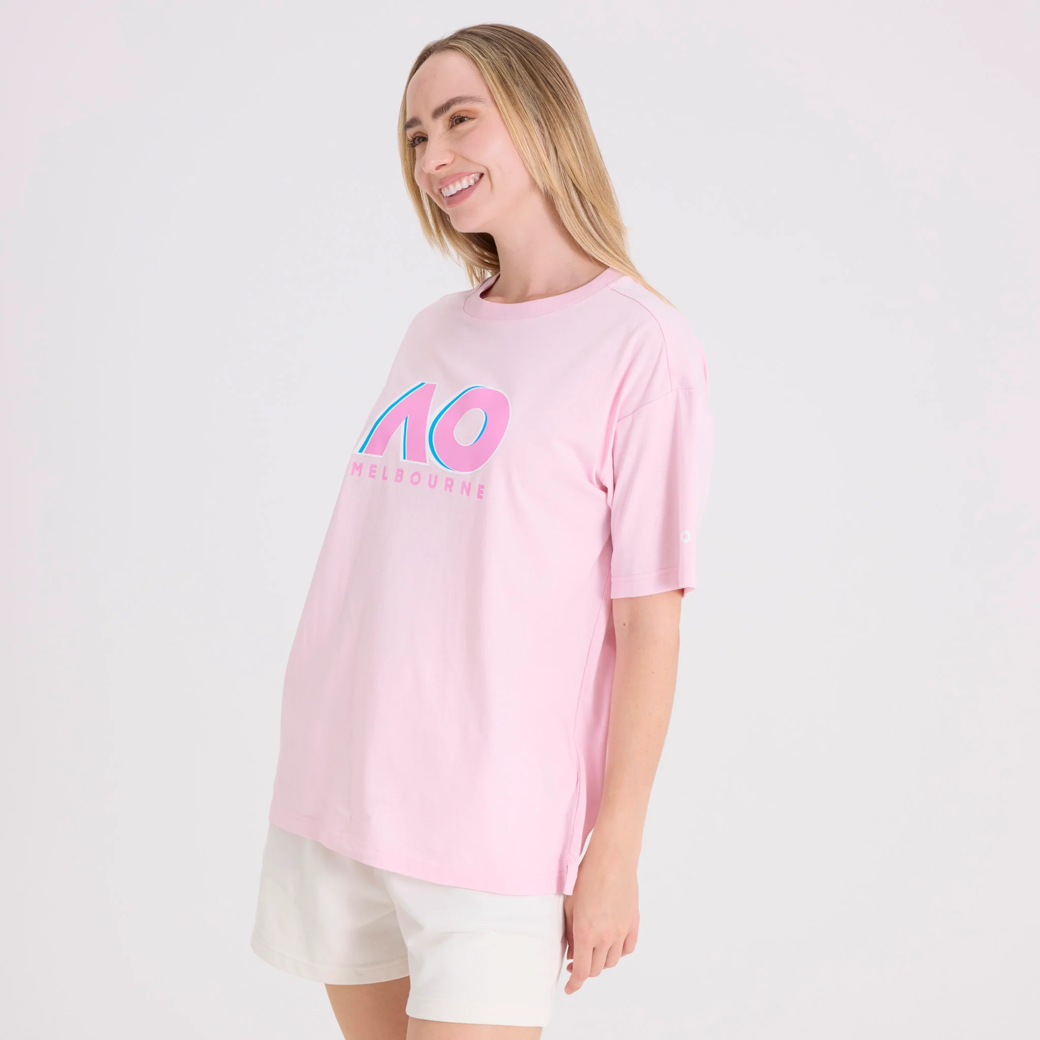 Unisex Australian Open Logo T-Shirt Pink - Image 4