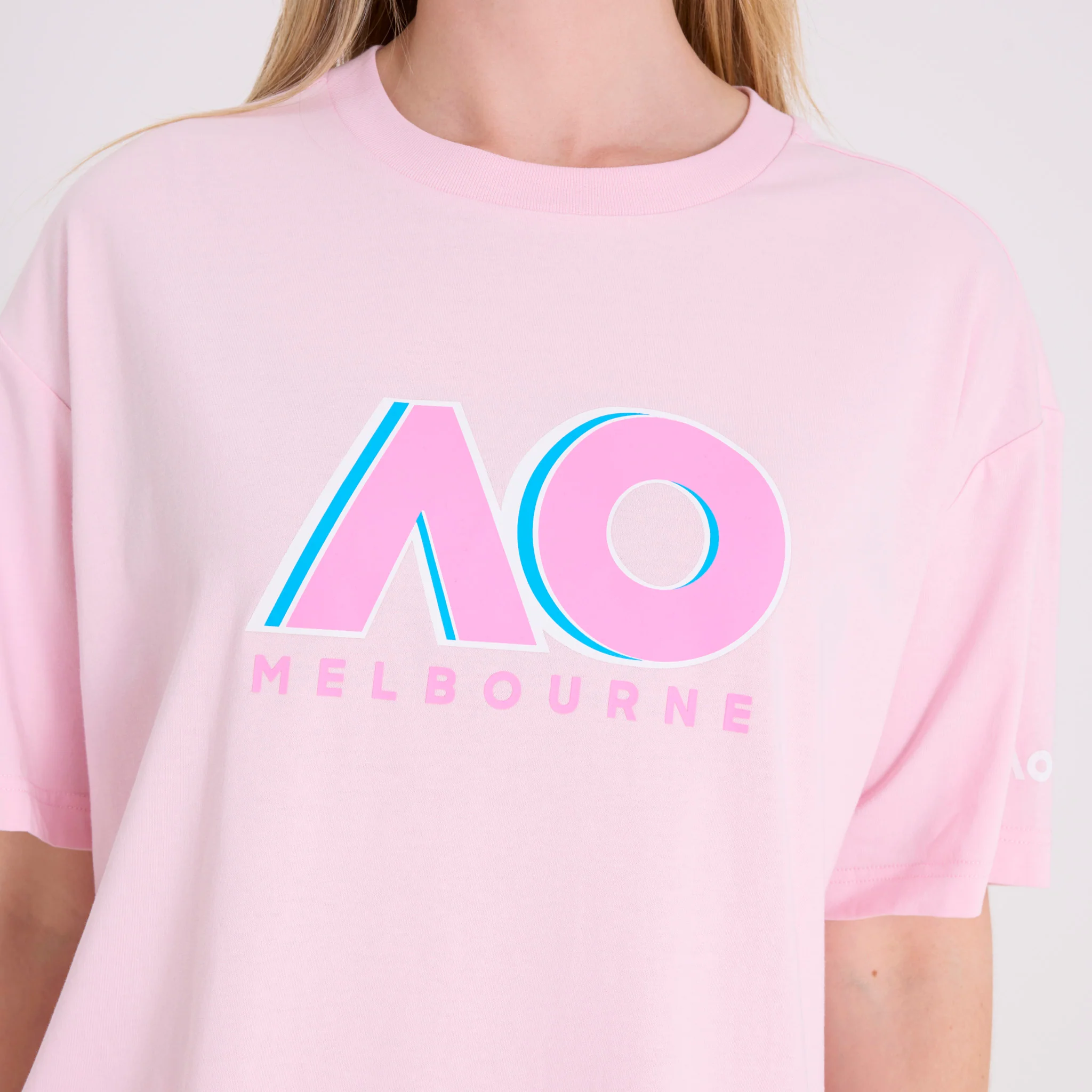 Unisex Australian Open Logo T-Shirt Pink - Image 6