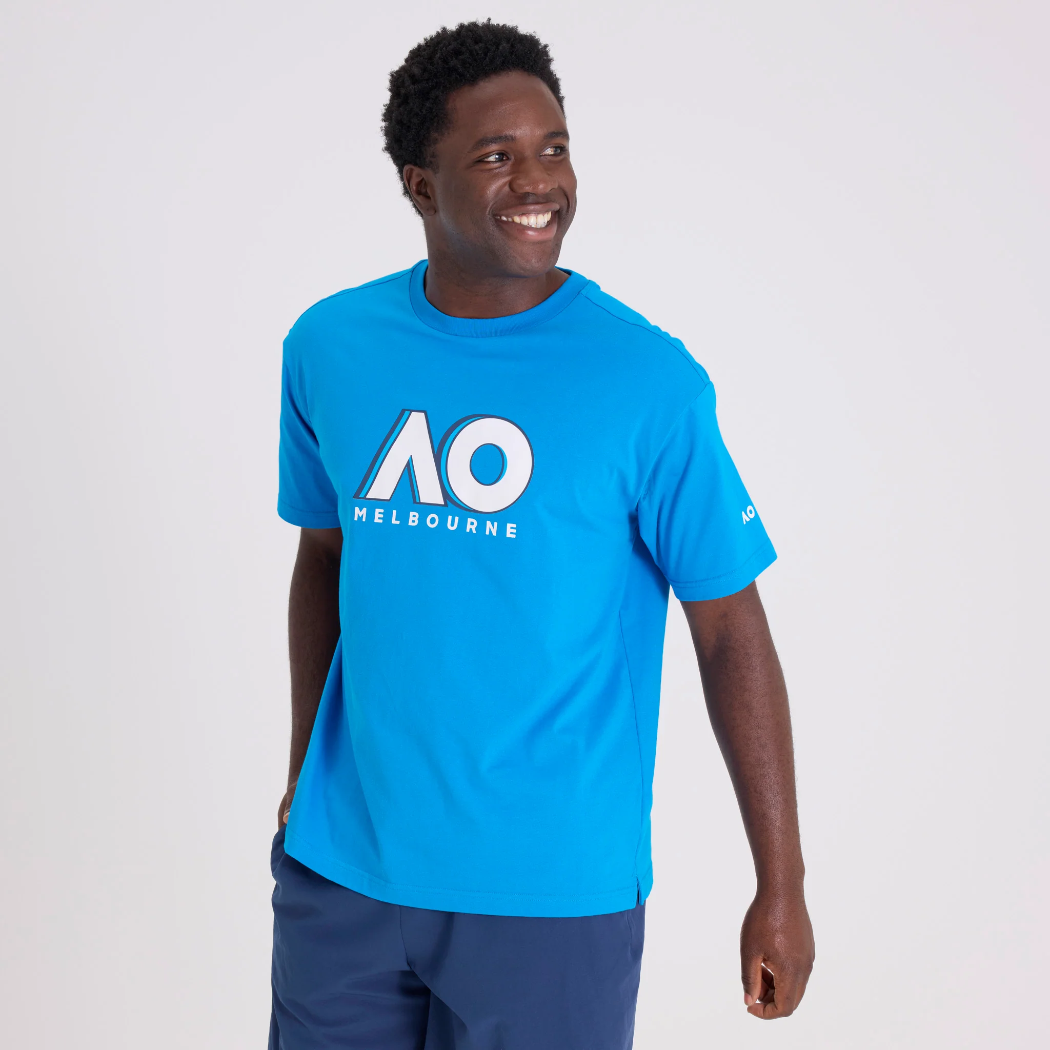 Unisex Australian Open Logo T-Shirt Blue - Image 5