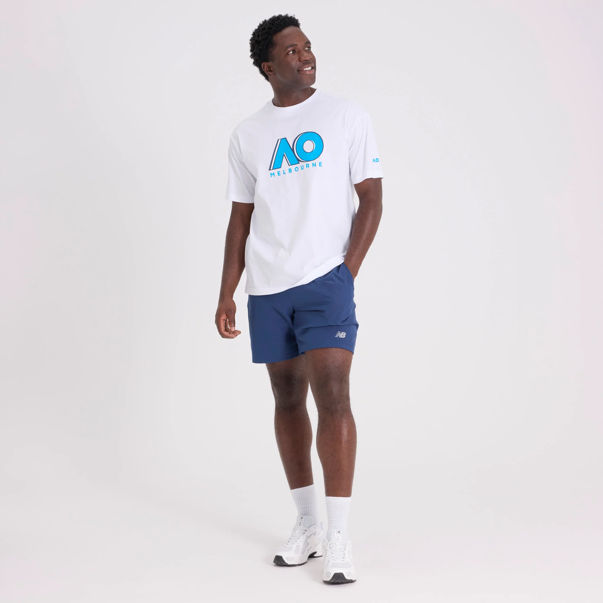 Unisex Australian Open Logo T-Shirt White - Image 3