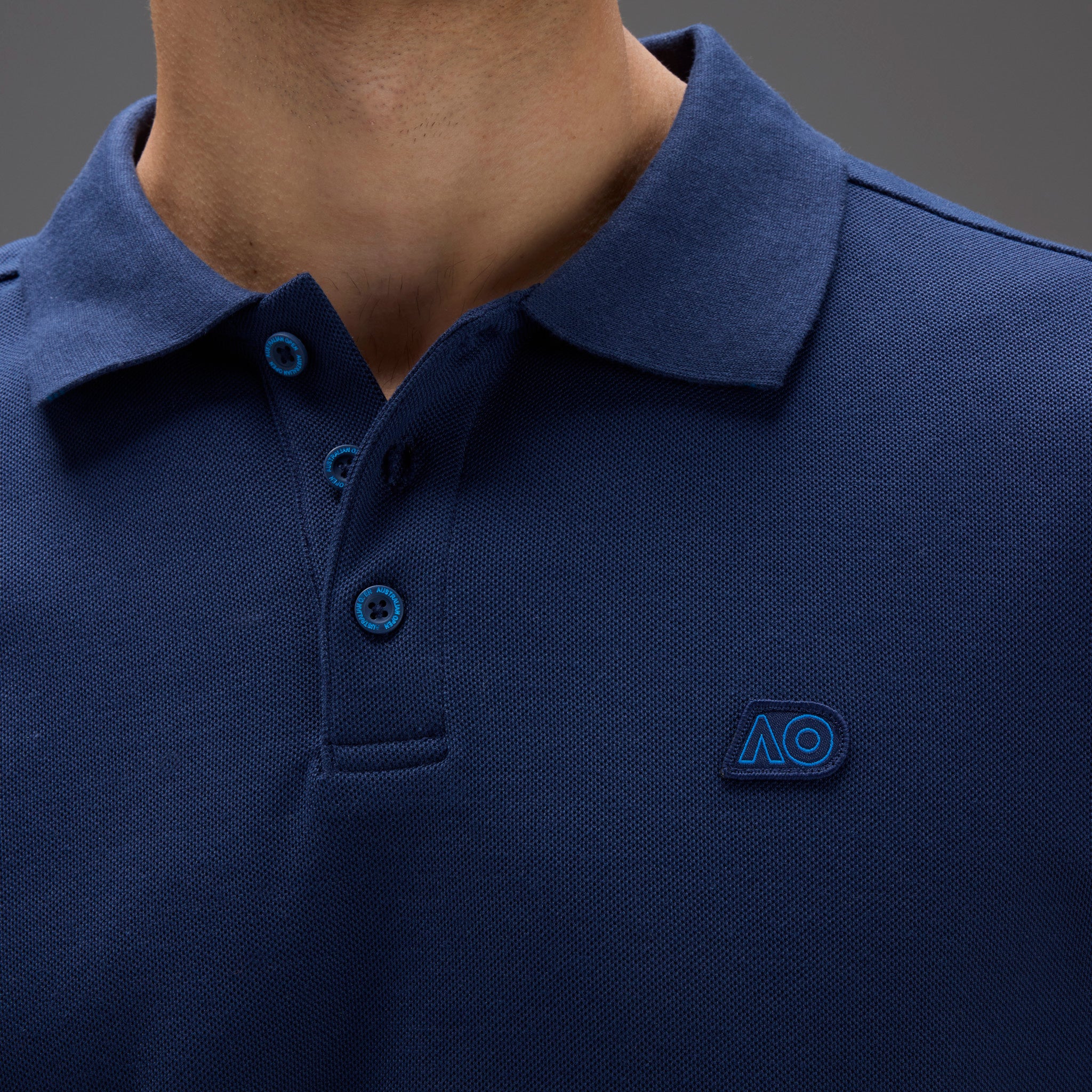 Men's Australian Open Polo Shirt Navy - Image 2