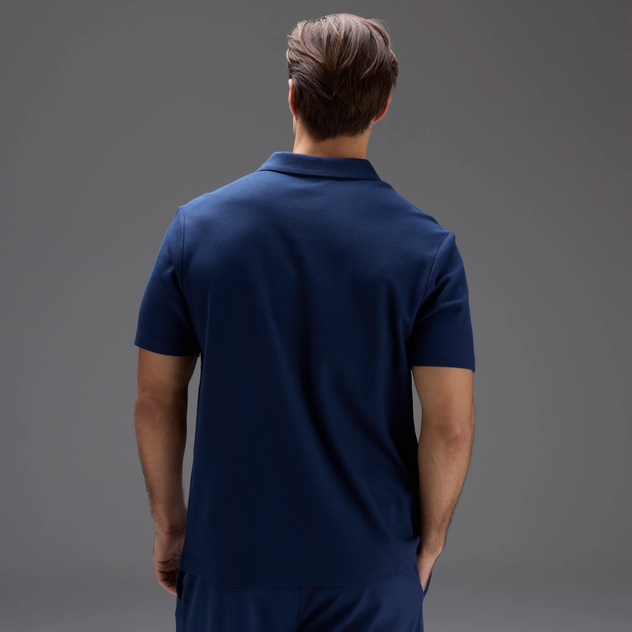 Men's Australian Open Polo Shirt Navy - Image 5