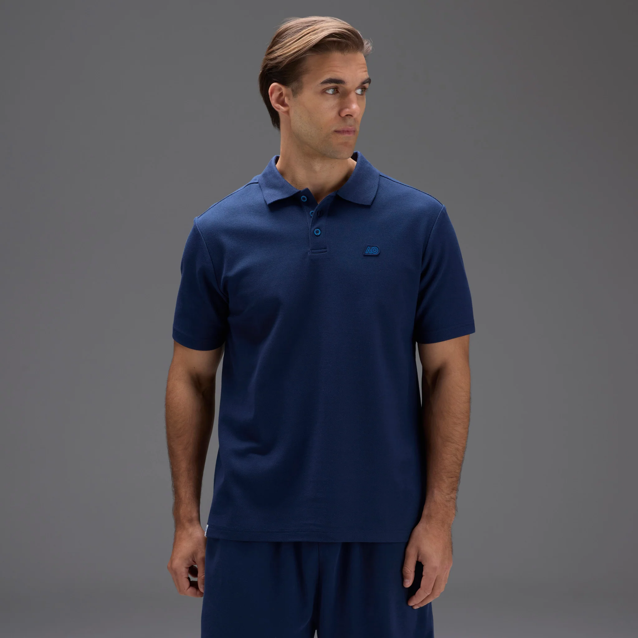 Men's Australian Open Polo Shirt Navy - Image 6