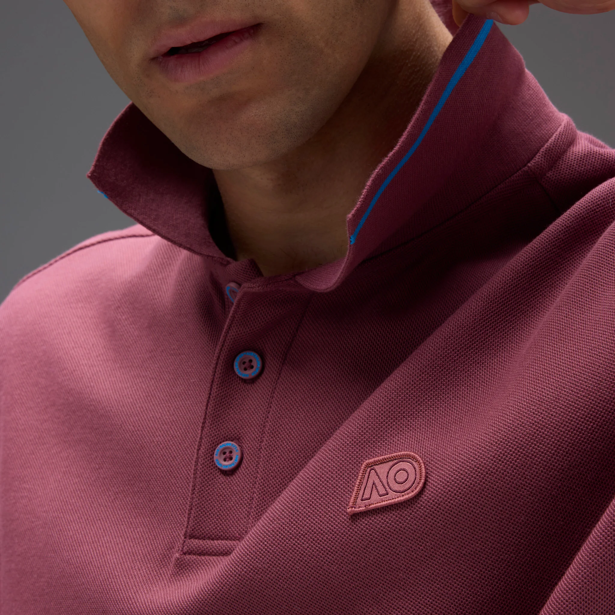Men's Australian Open Polo Shirt Red - Image 3