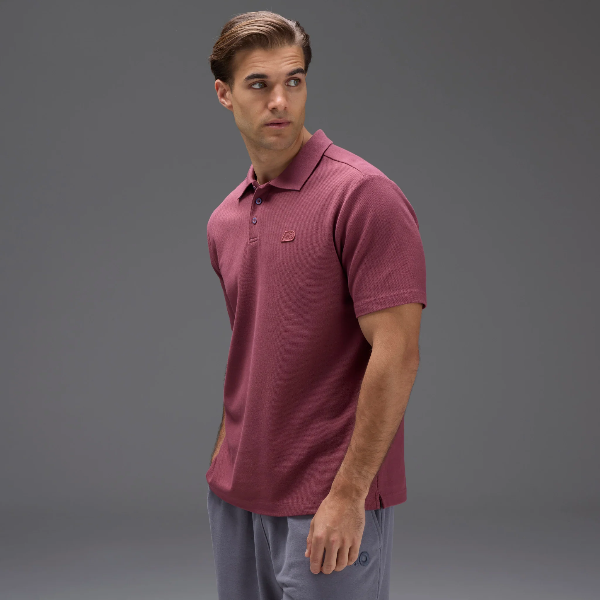 Men's Australian Open Polo Shirt Red - Image 7
