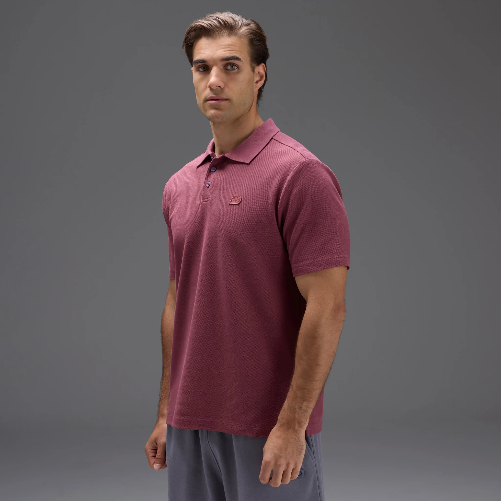 Men's Australian Open Polo Shirt Red - Image 8