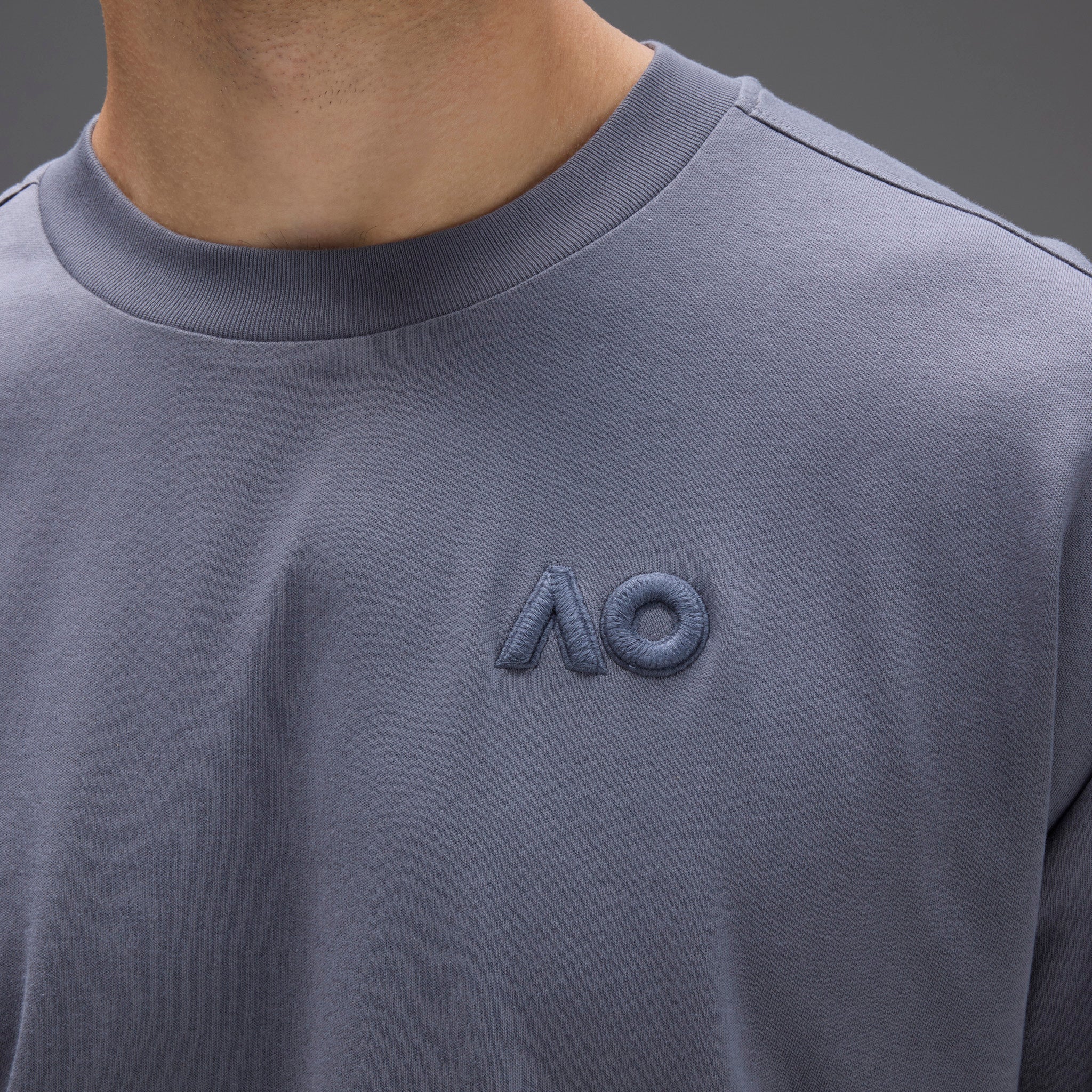Men's Australian Open T-Shirt Grey - Image 2