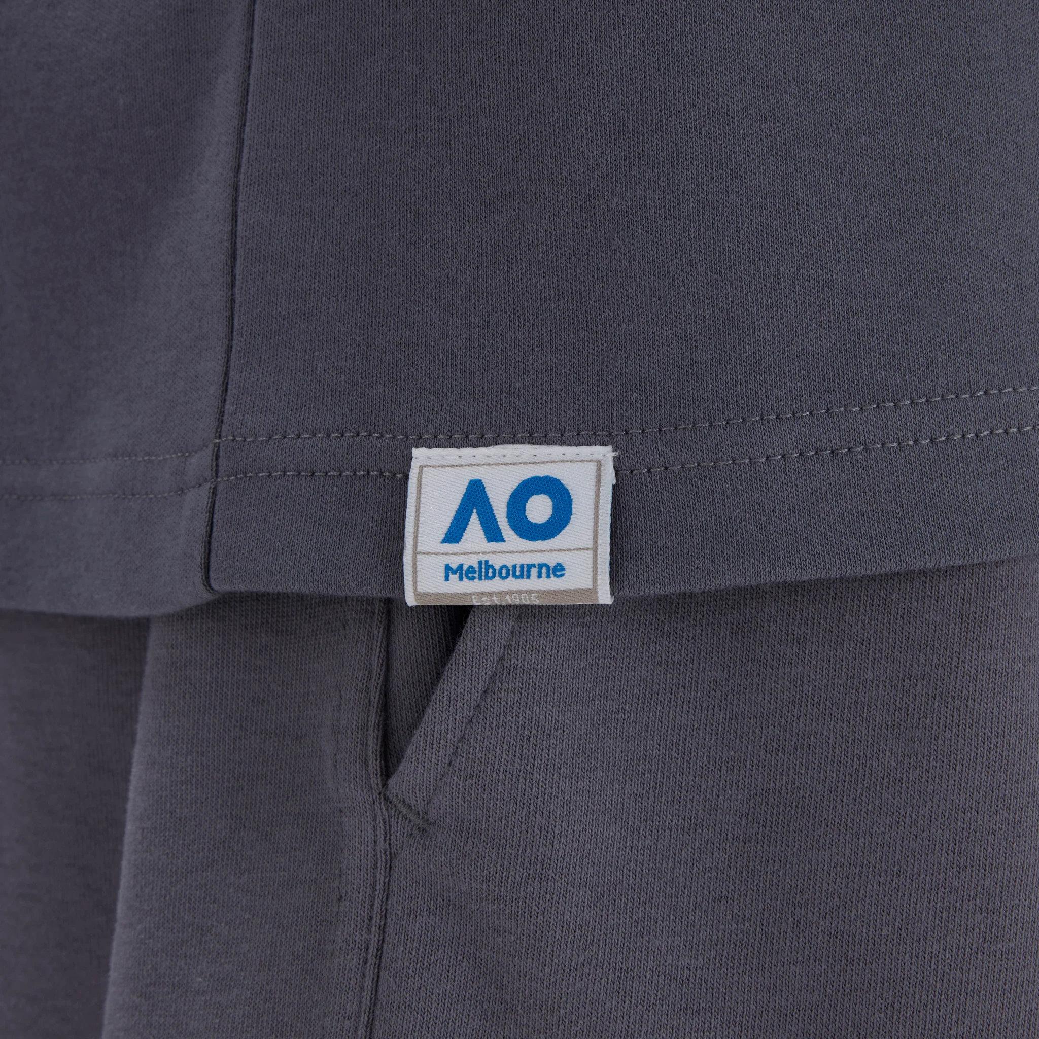 Men's Australian Open T-Shirt Grey - Image 3