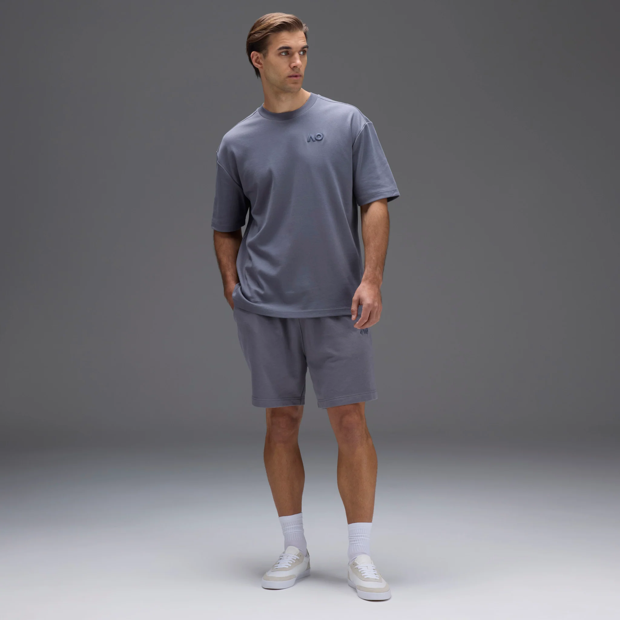 Men's Australian Open T-Shirt Grey - Image 6