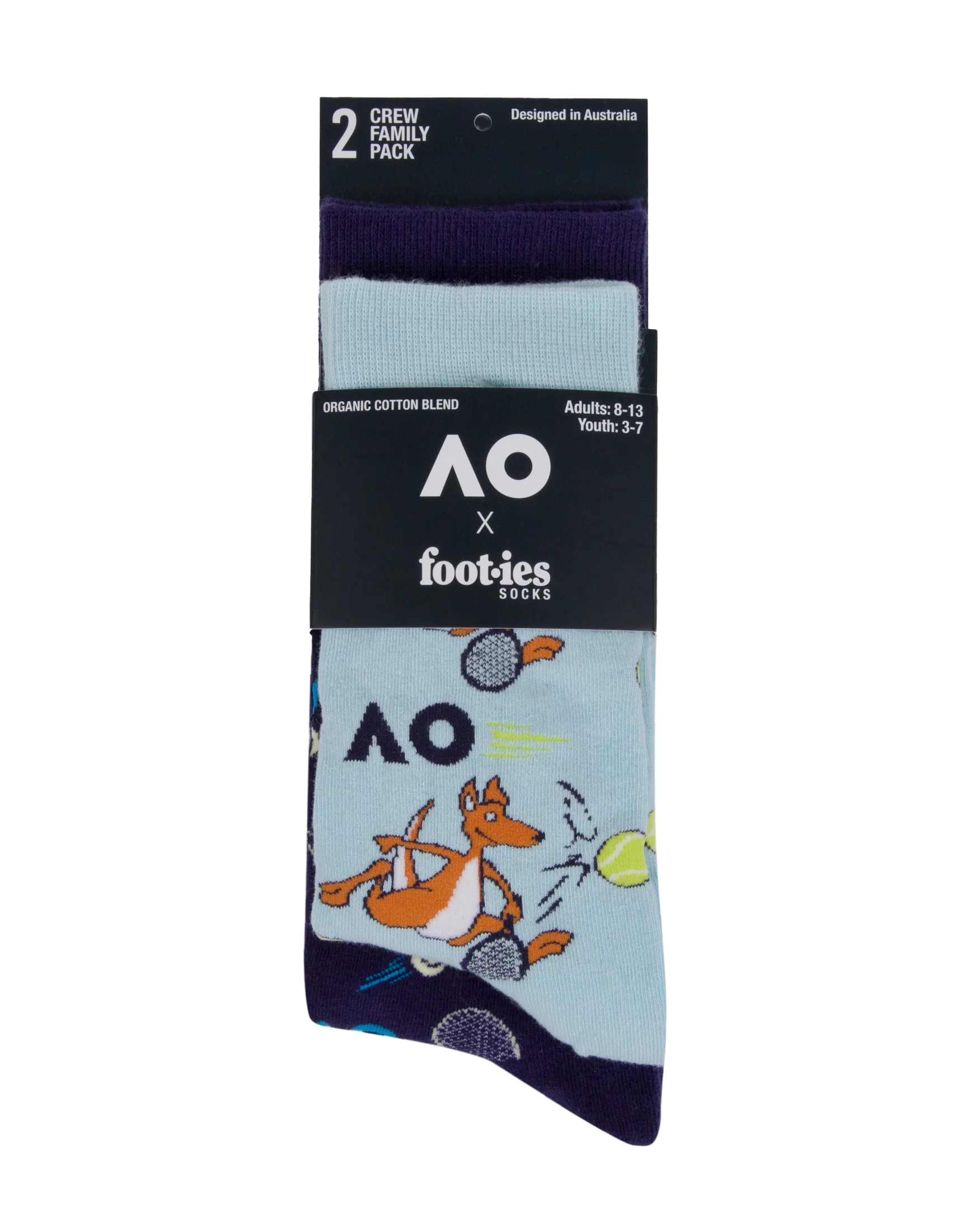 AO Novelty Crew Socks Family 2 Pack